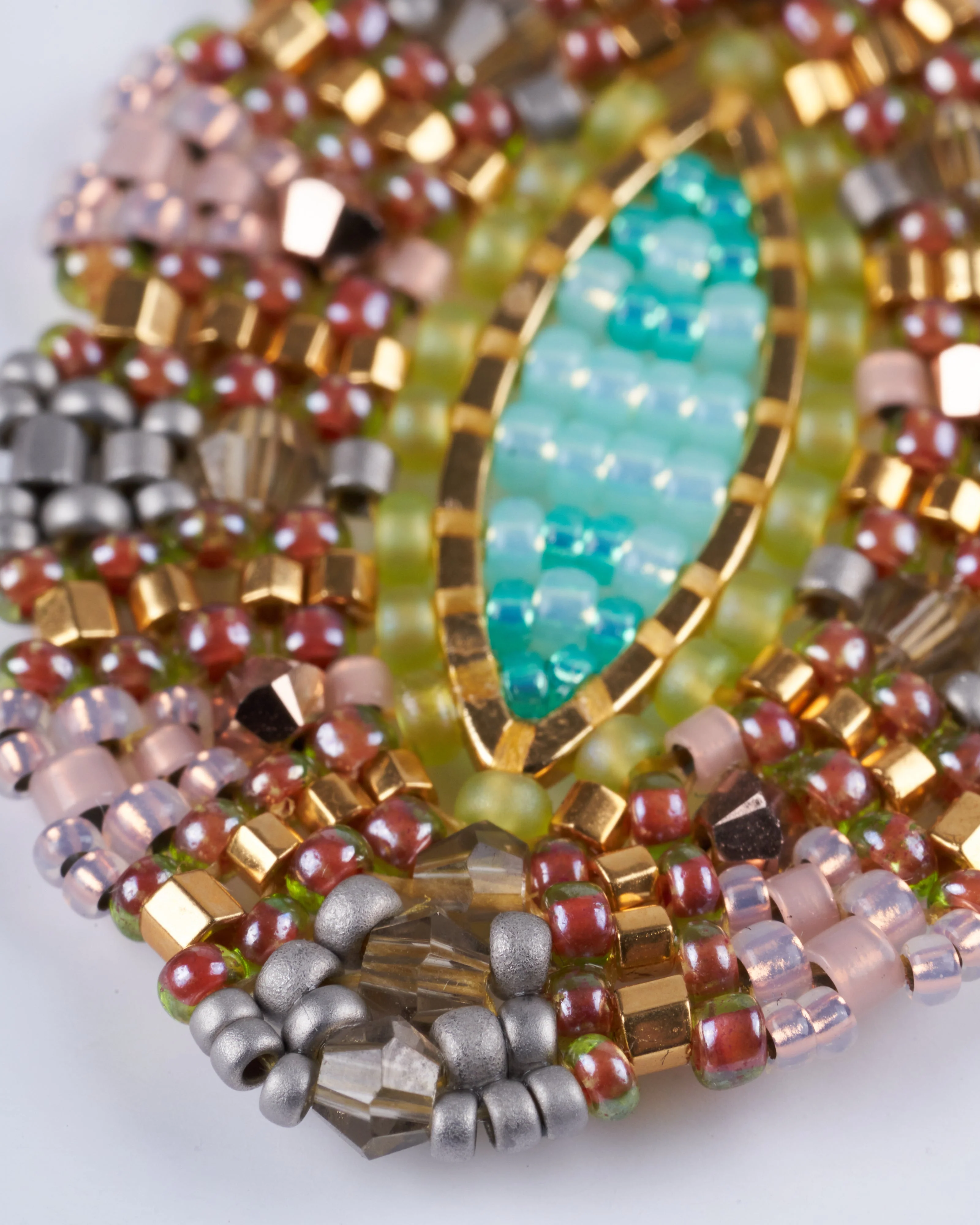 pink opalite with turquoise beads - Image 4