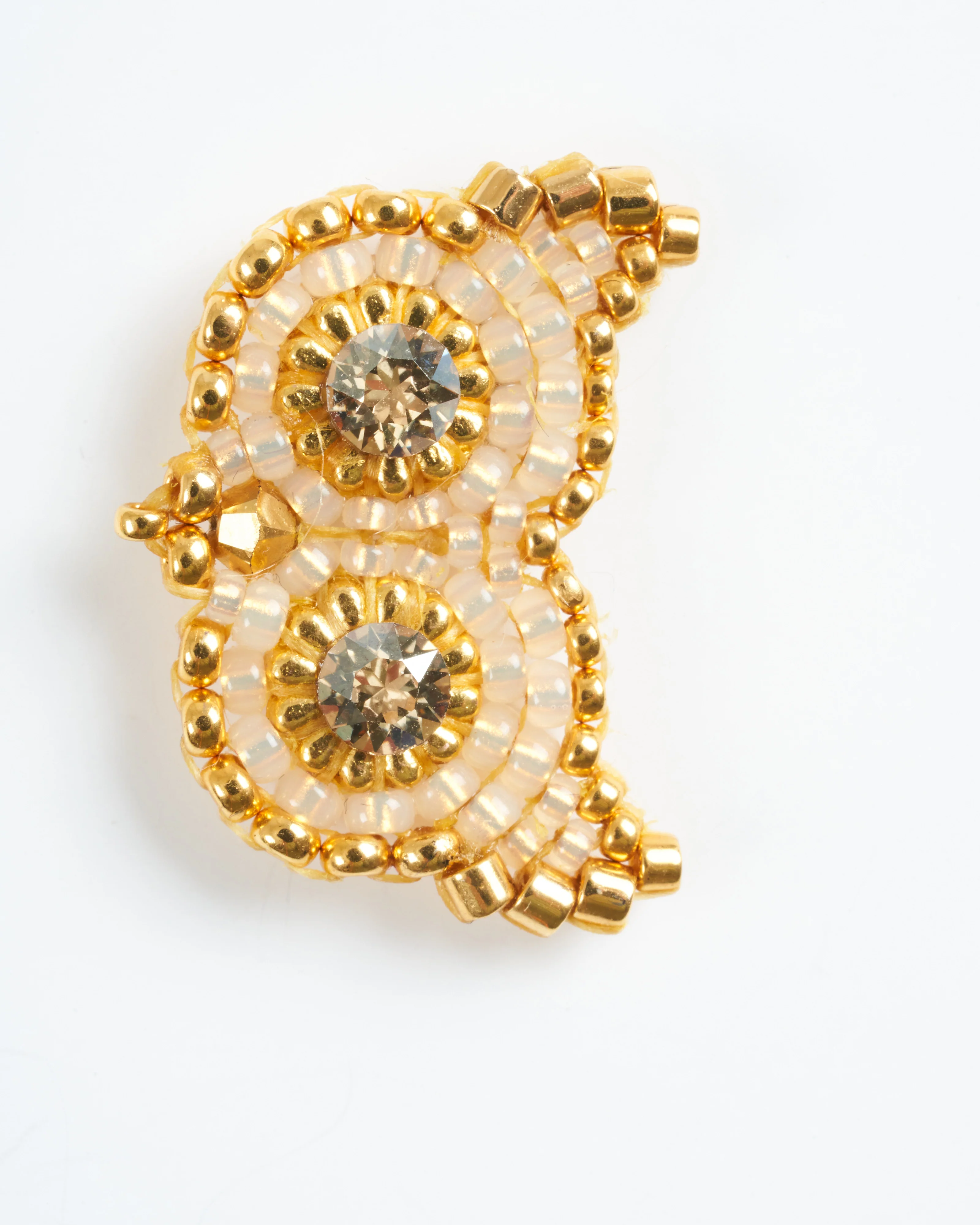 swarovski/rondelle owl stud earrings - gold - Image 2