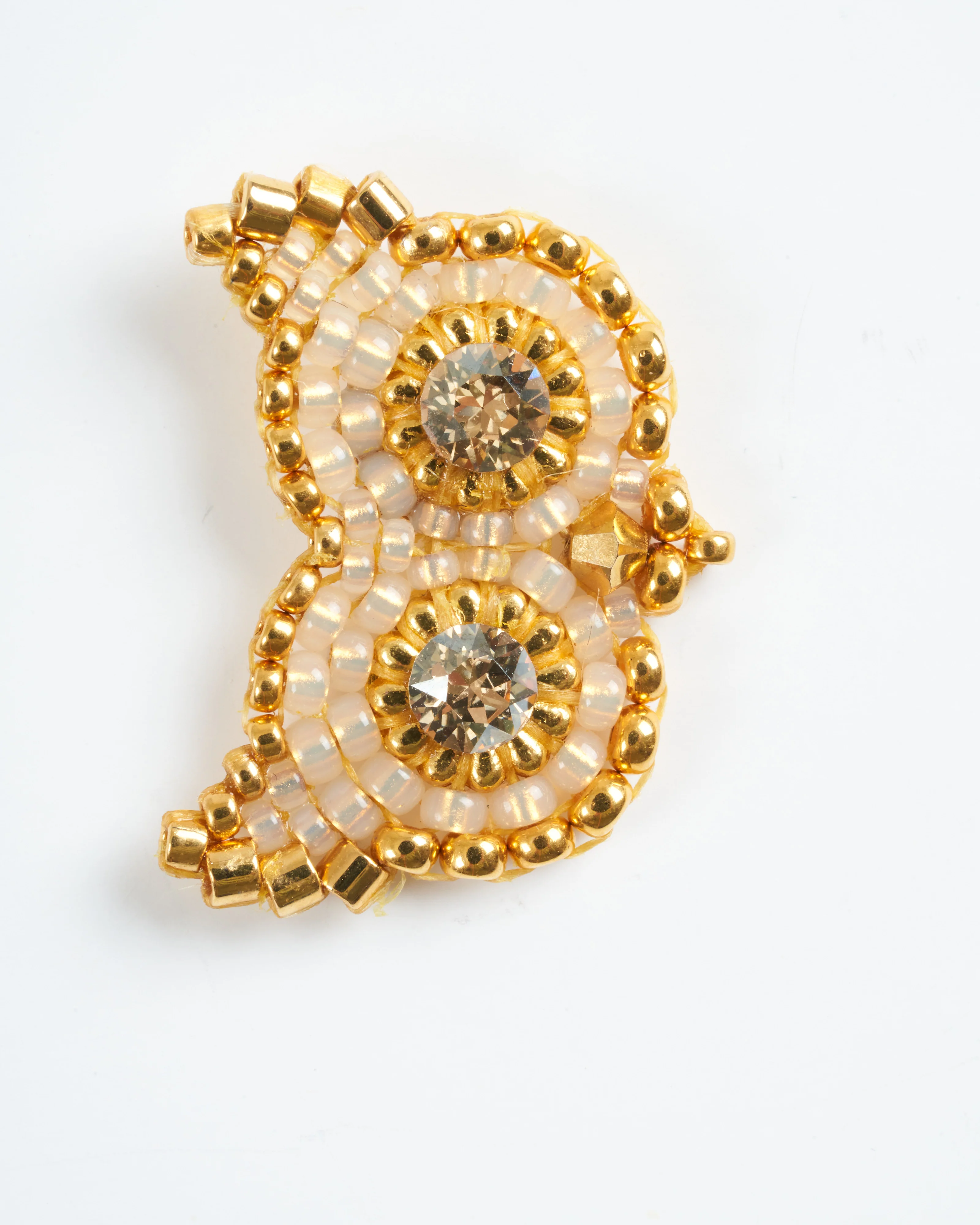 swarovski/rondelle owl stud earrings - gold - Image 3
