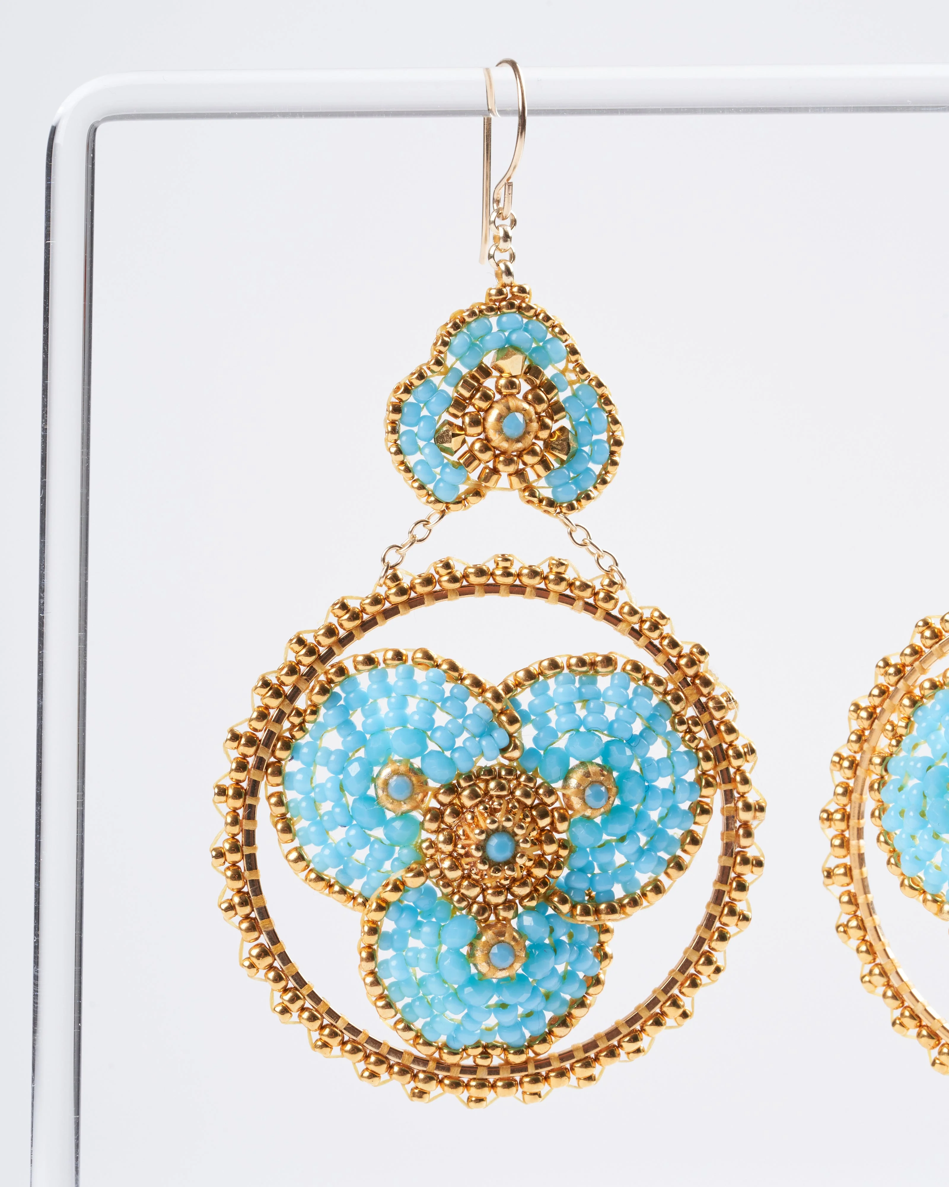 swarovski blue hydroquartz earrings - blue - Image 2