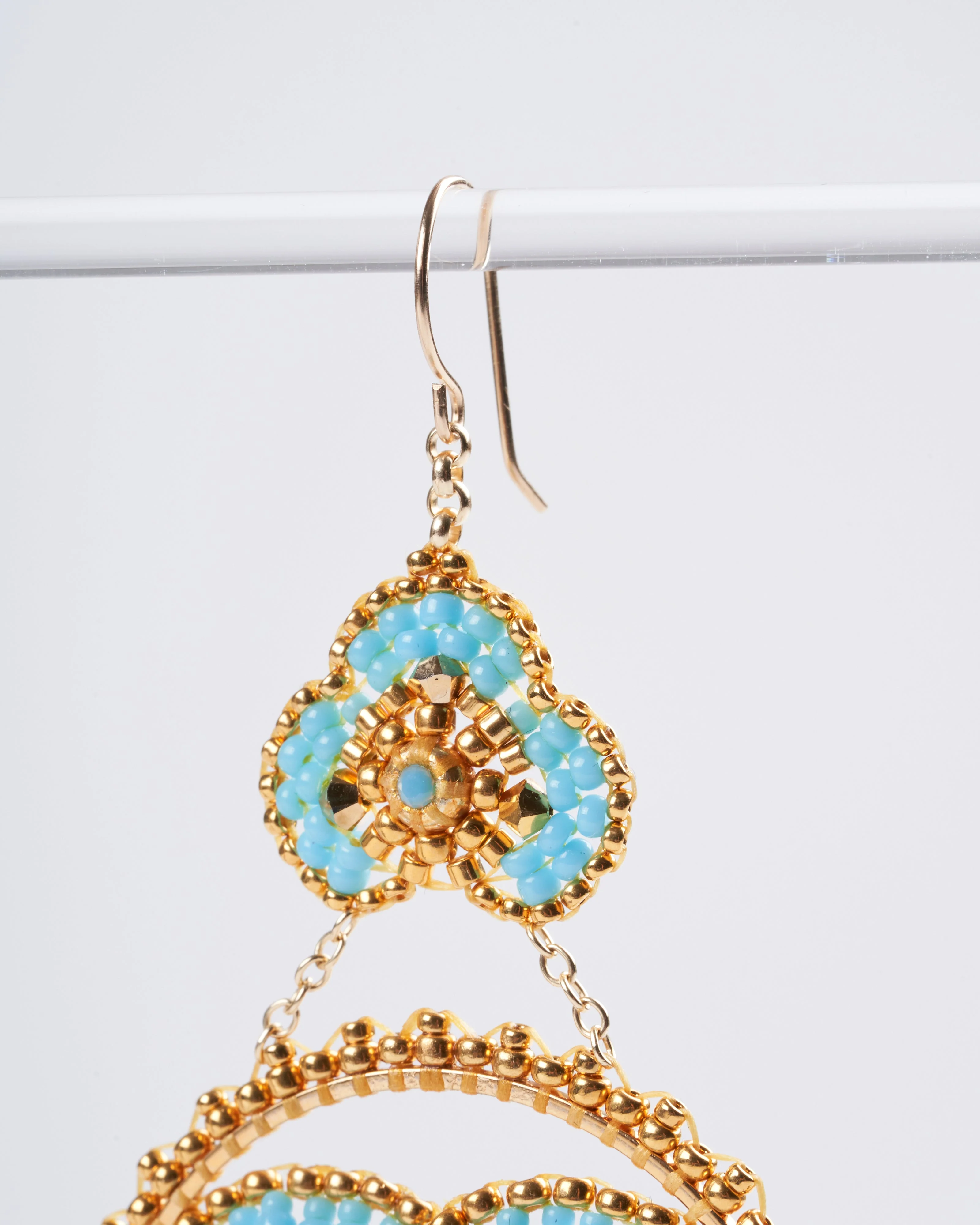 swarovski blue hydroquartz earrings - blue - Image 3