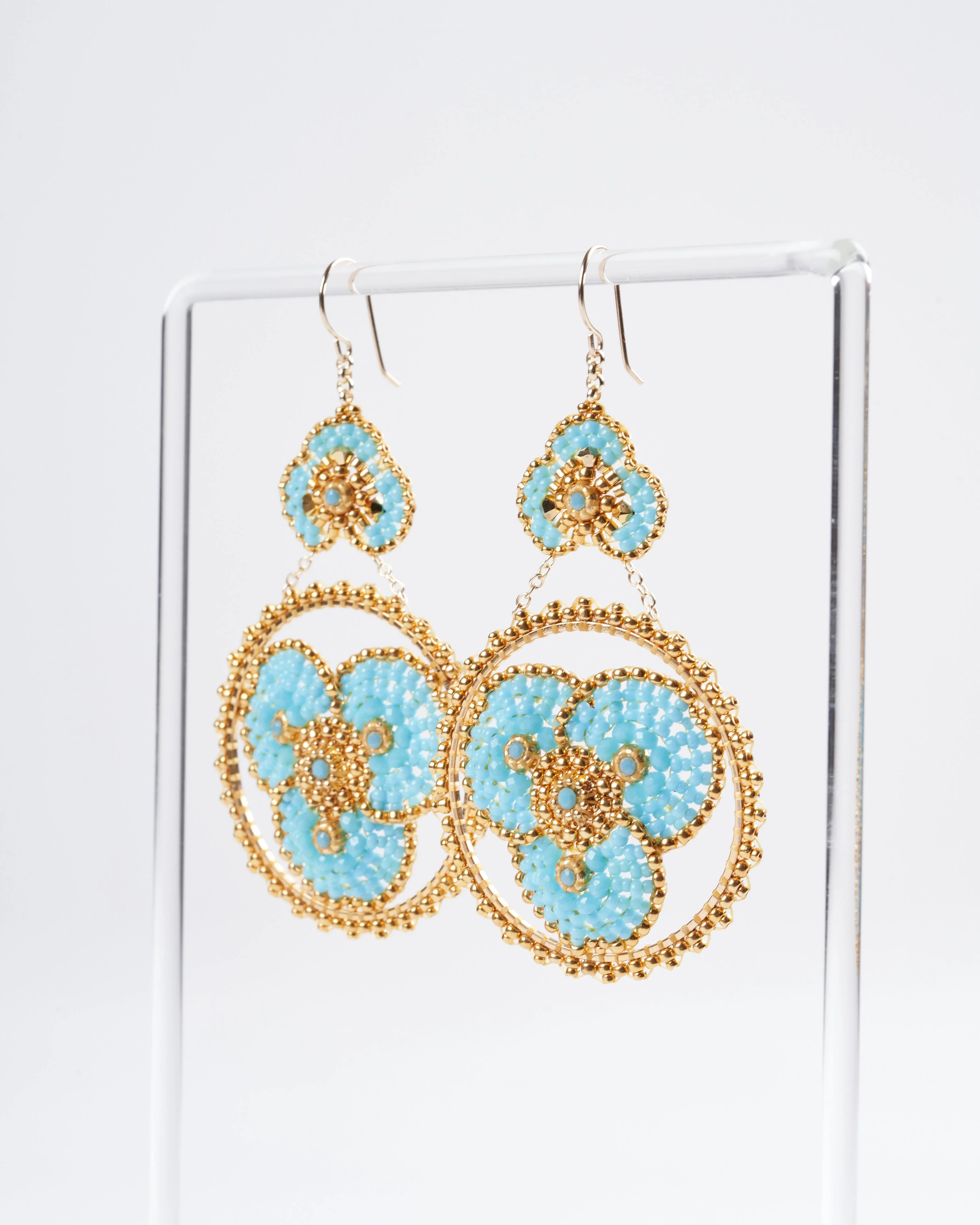 swarovski blue hydroquartz earrings - blue - Image 5
