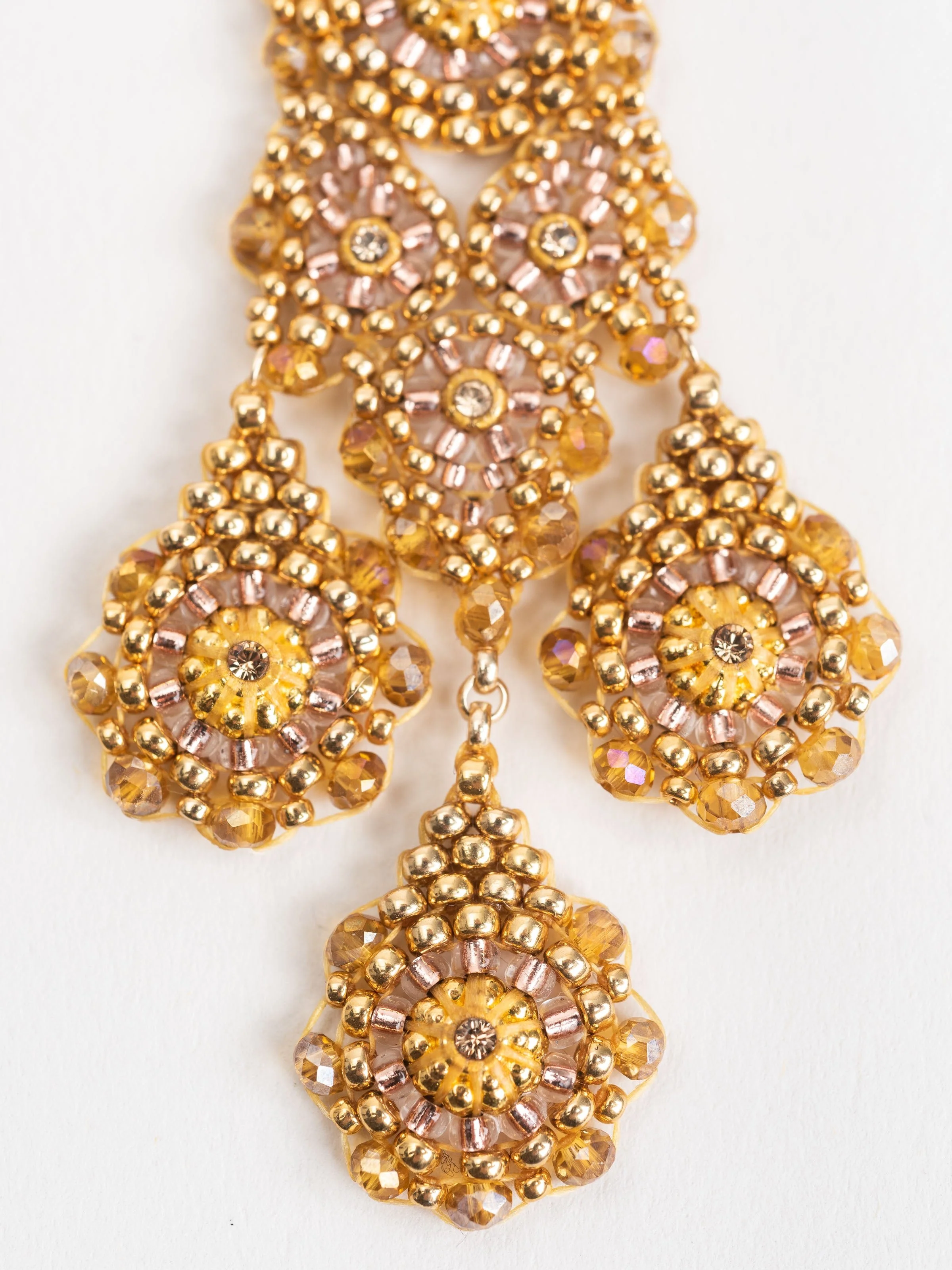 gold miyuki beaded earrings - Image 4
