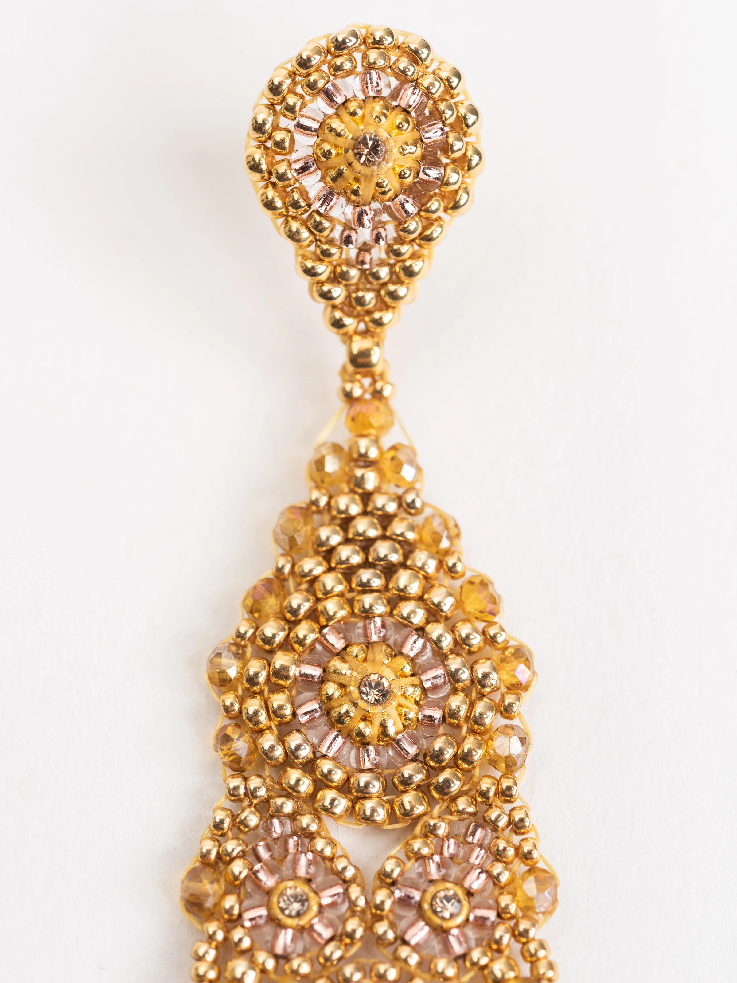 gold miyuki beaded earrings - Image 5