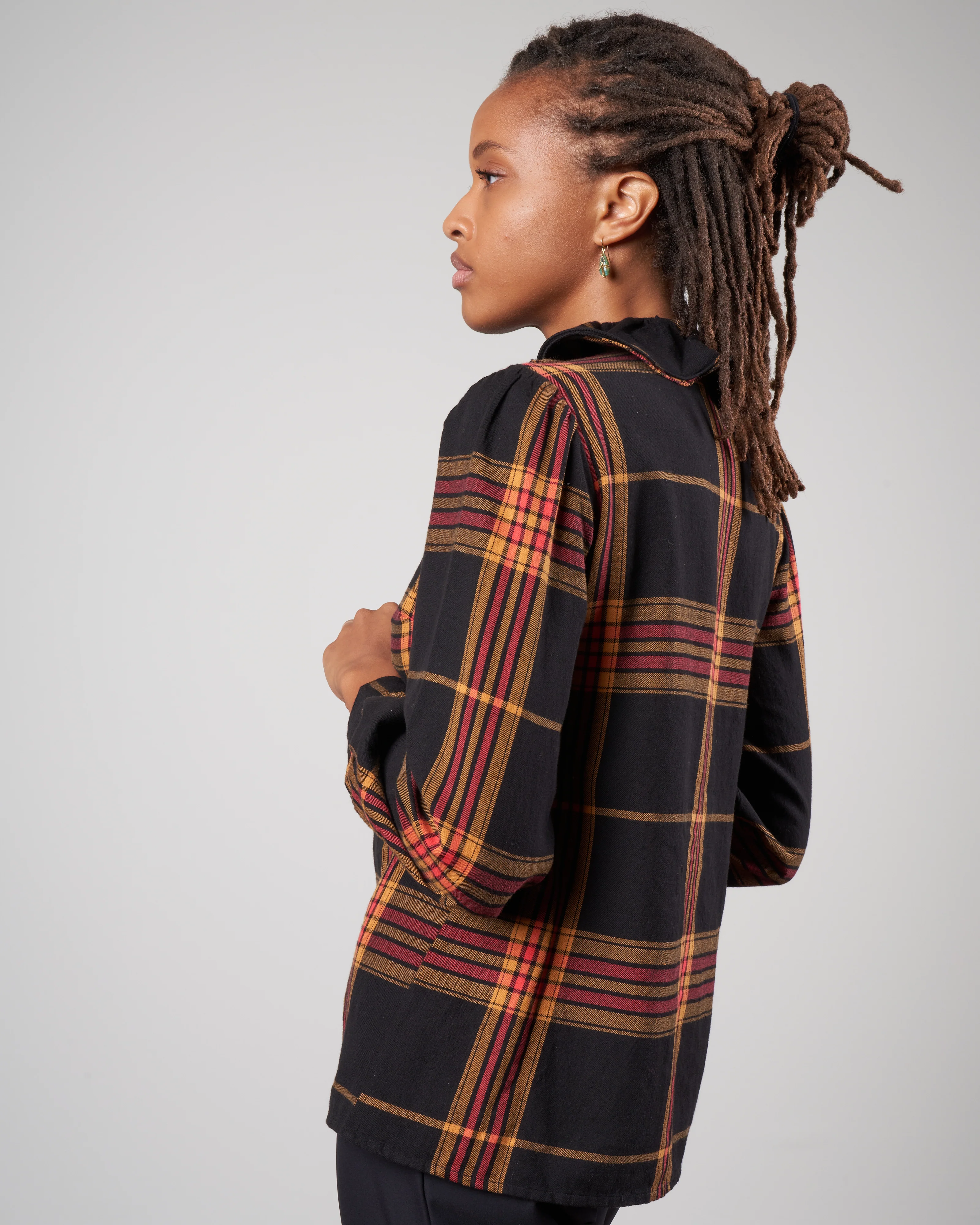 pippa top - warm plaid - Image 3