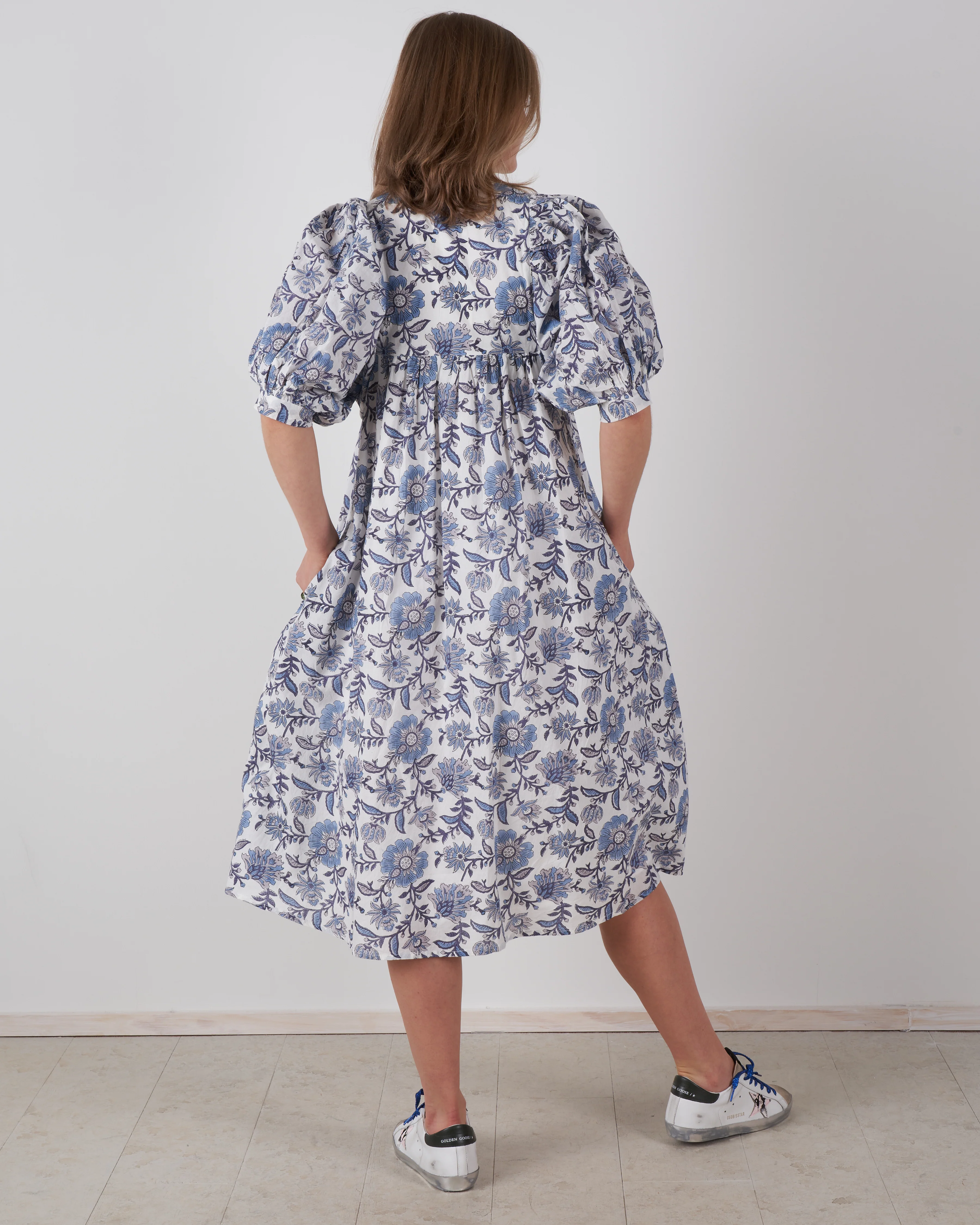 saffron dress - blue floral - Image 4
