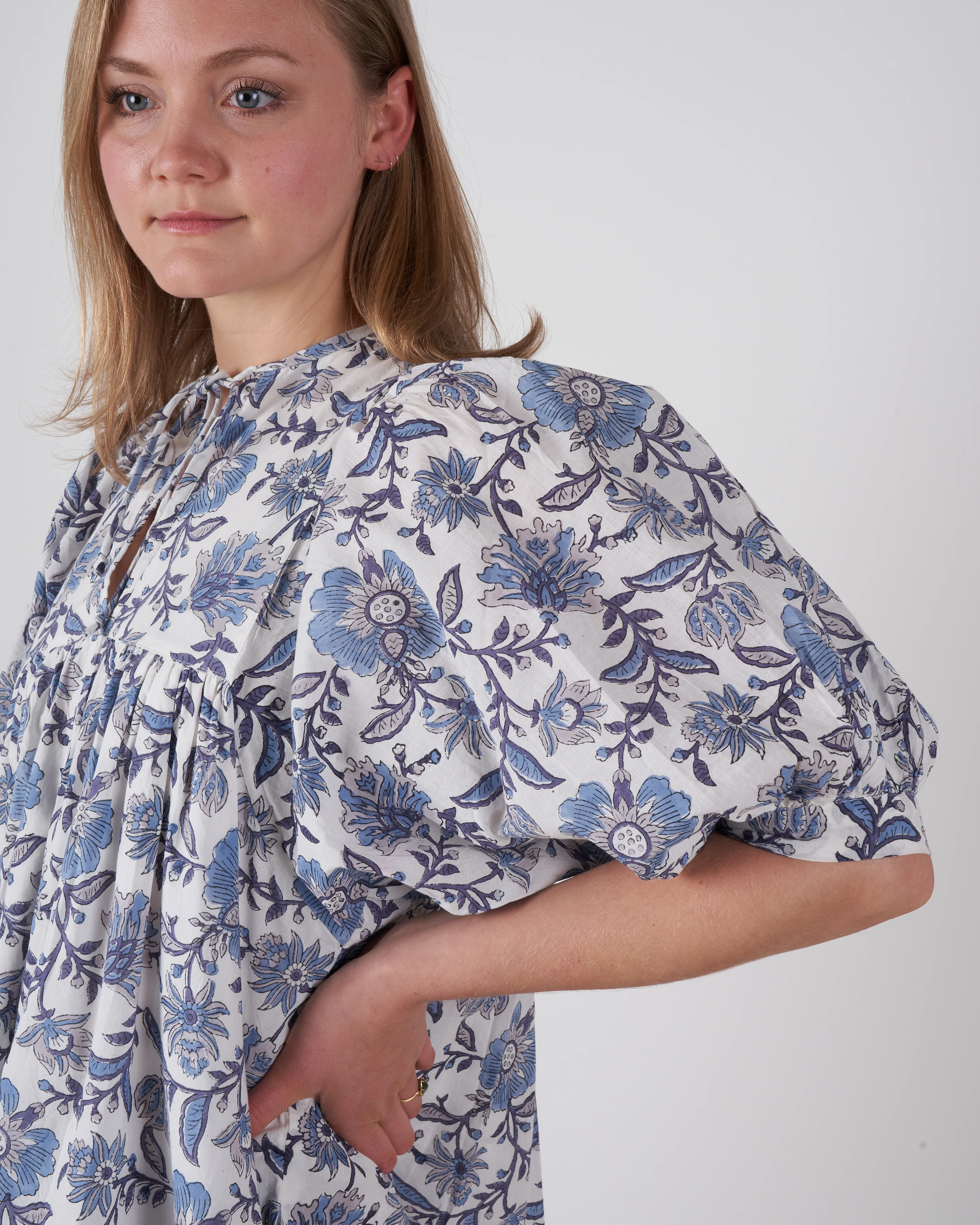 saffron dress - blue floral - Image 5