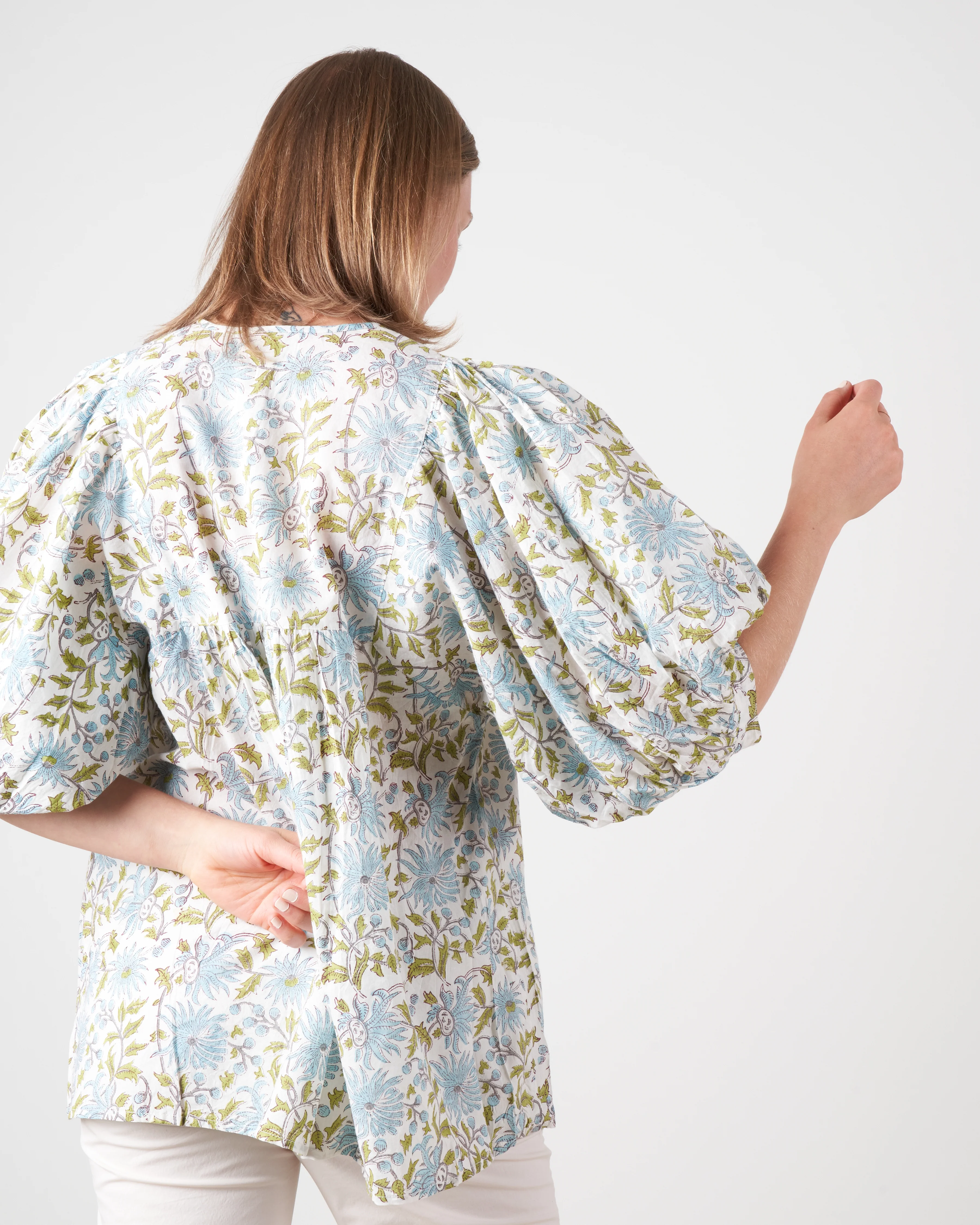 thalia top - blue vine - Image 3