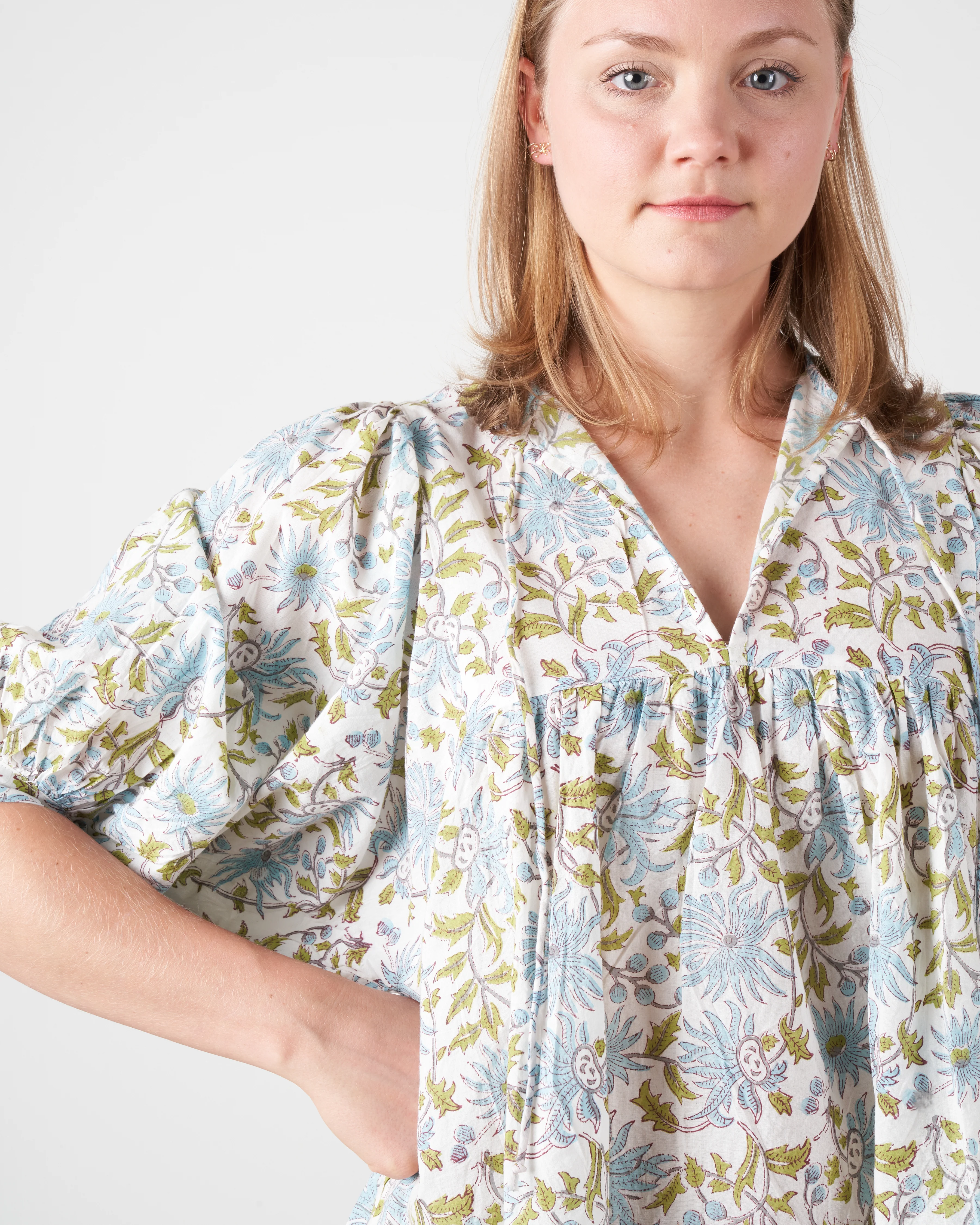 thalia top - blue vine - Image 4