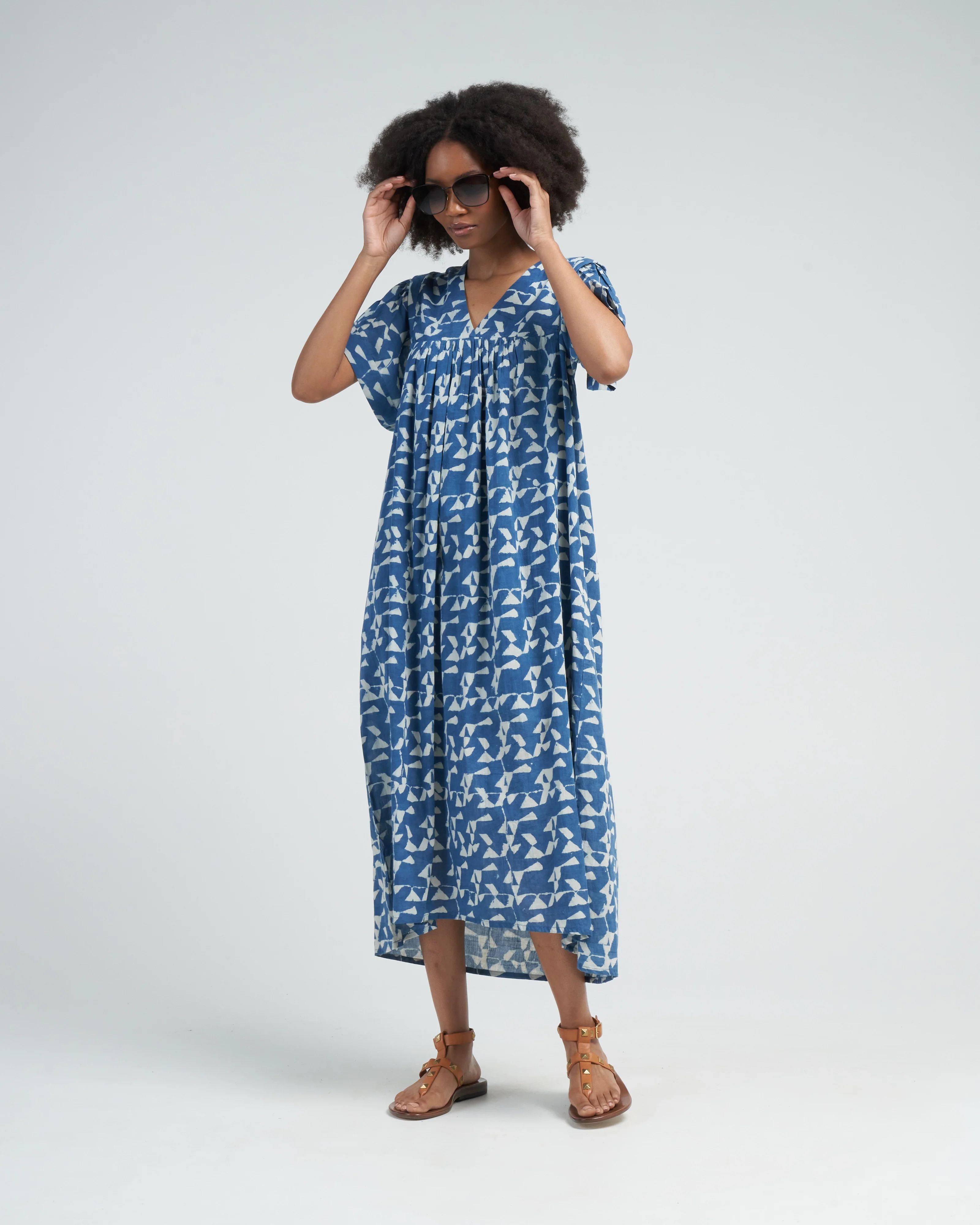 belem caftan in indigo glass - blue - Image 2