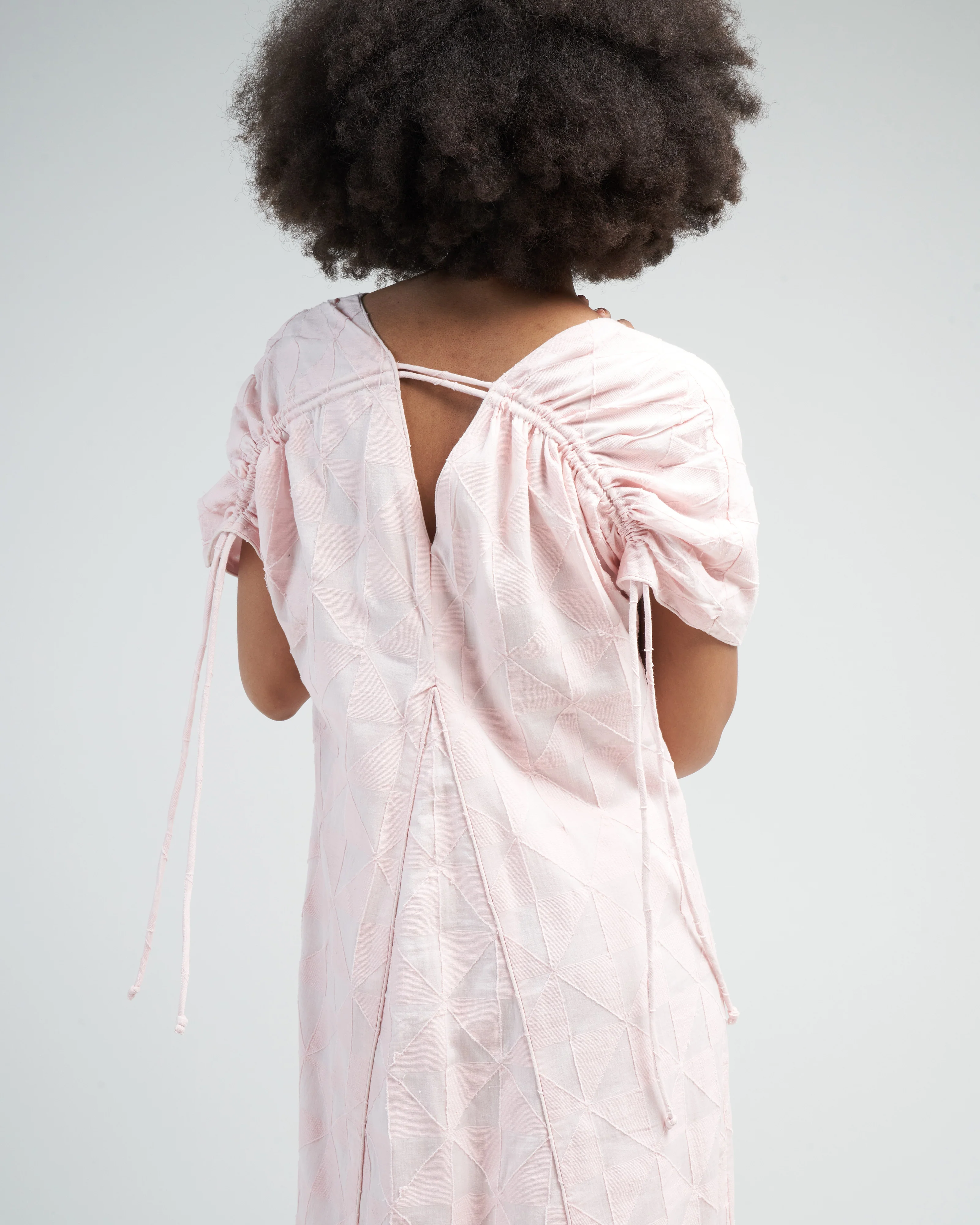 bordeaux caftan in rosa jacquard - pink - Image 5