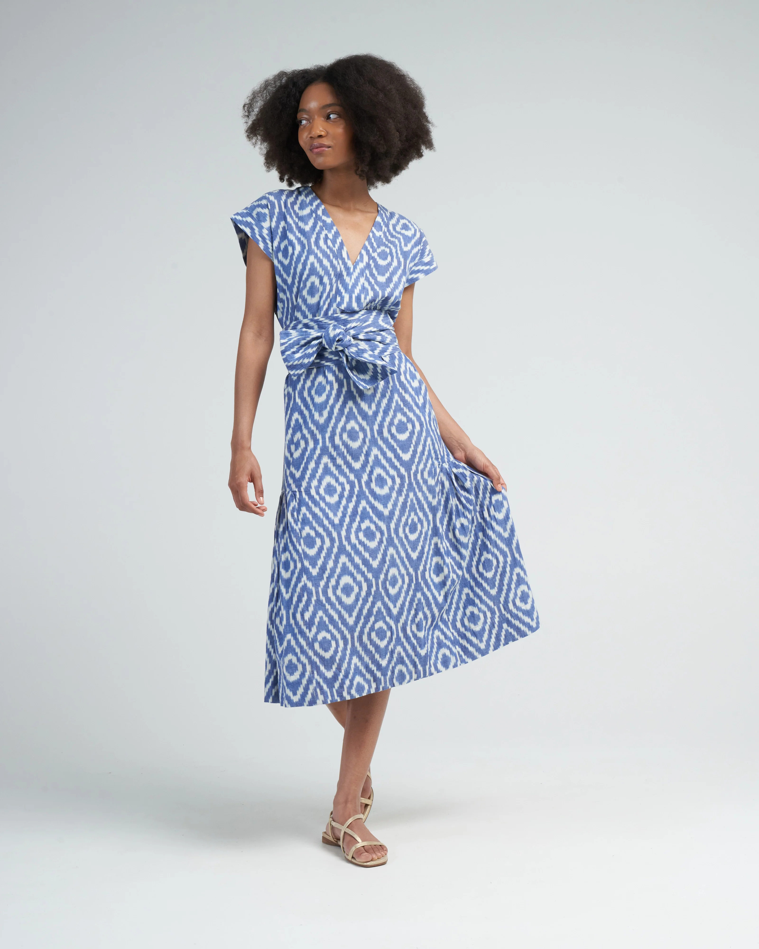 oaxaca in azure ikat - blue - Image 2