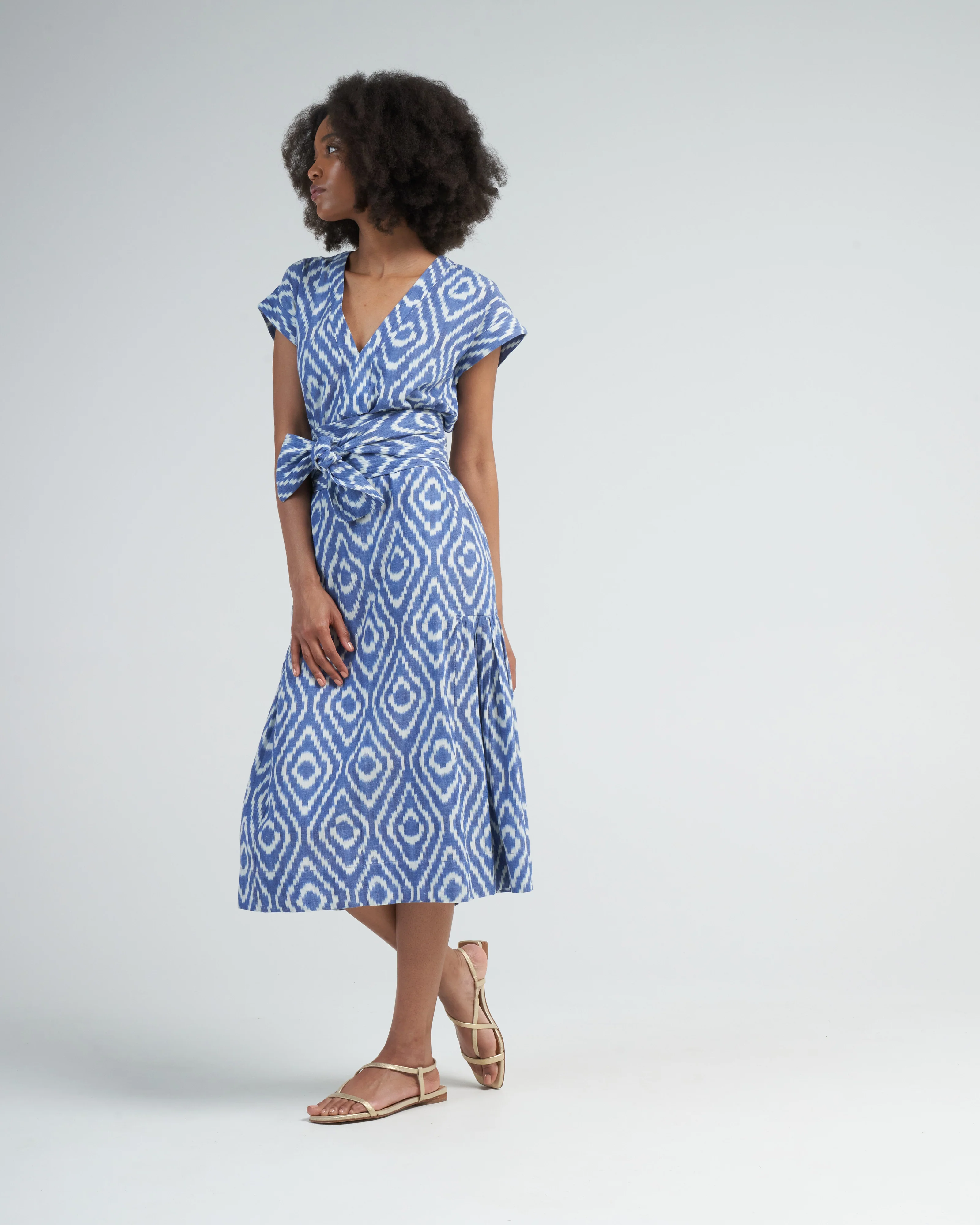oaxaca in azure ikat - blue - Image 3