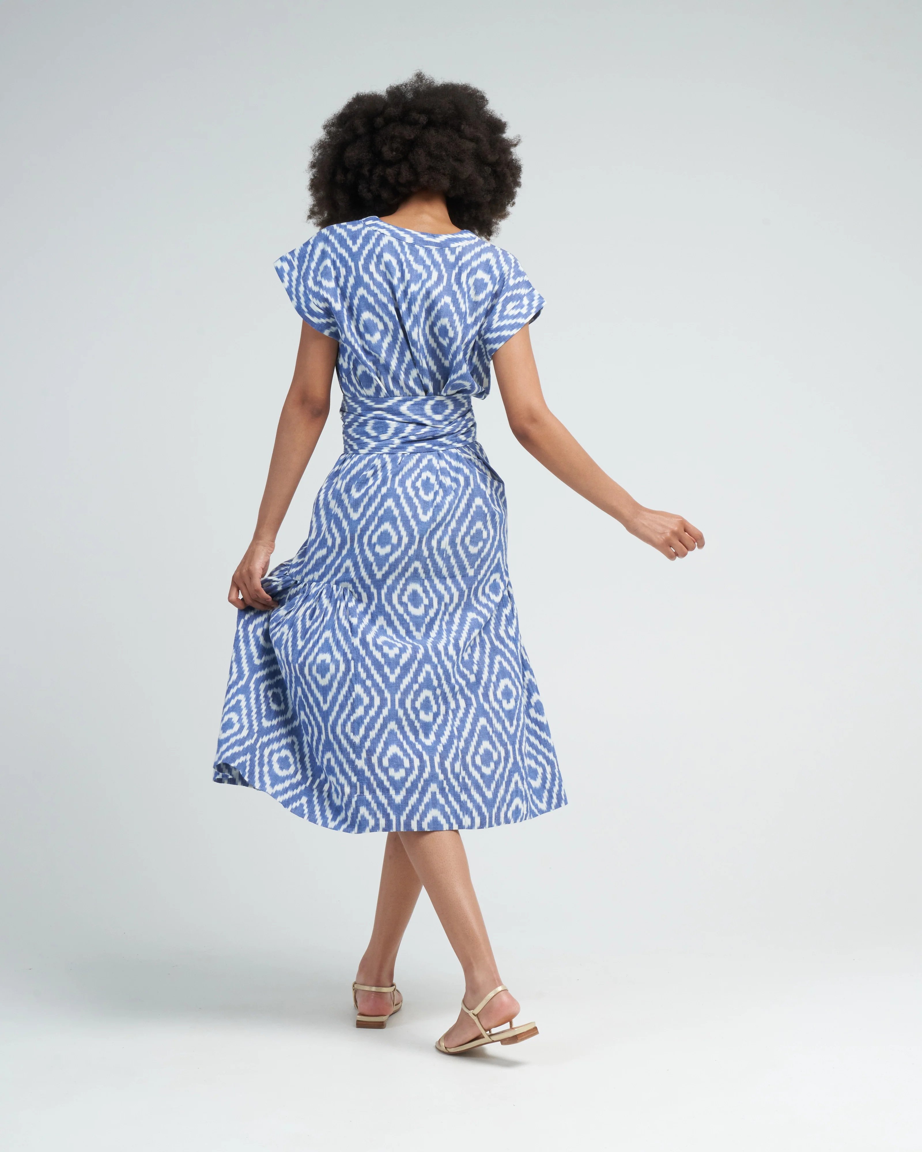 oaxaca in azure ikat - blue - Image 4