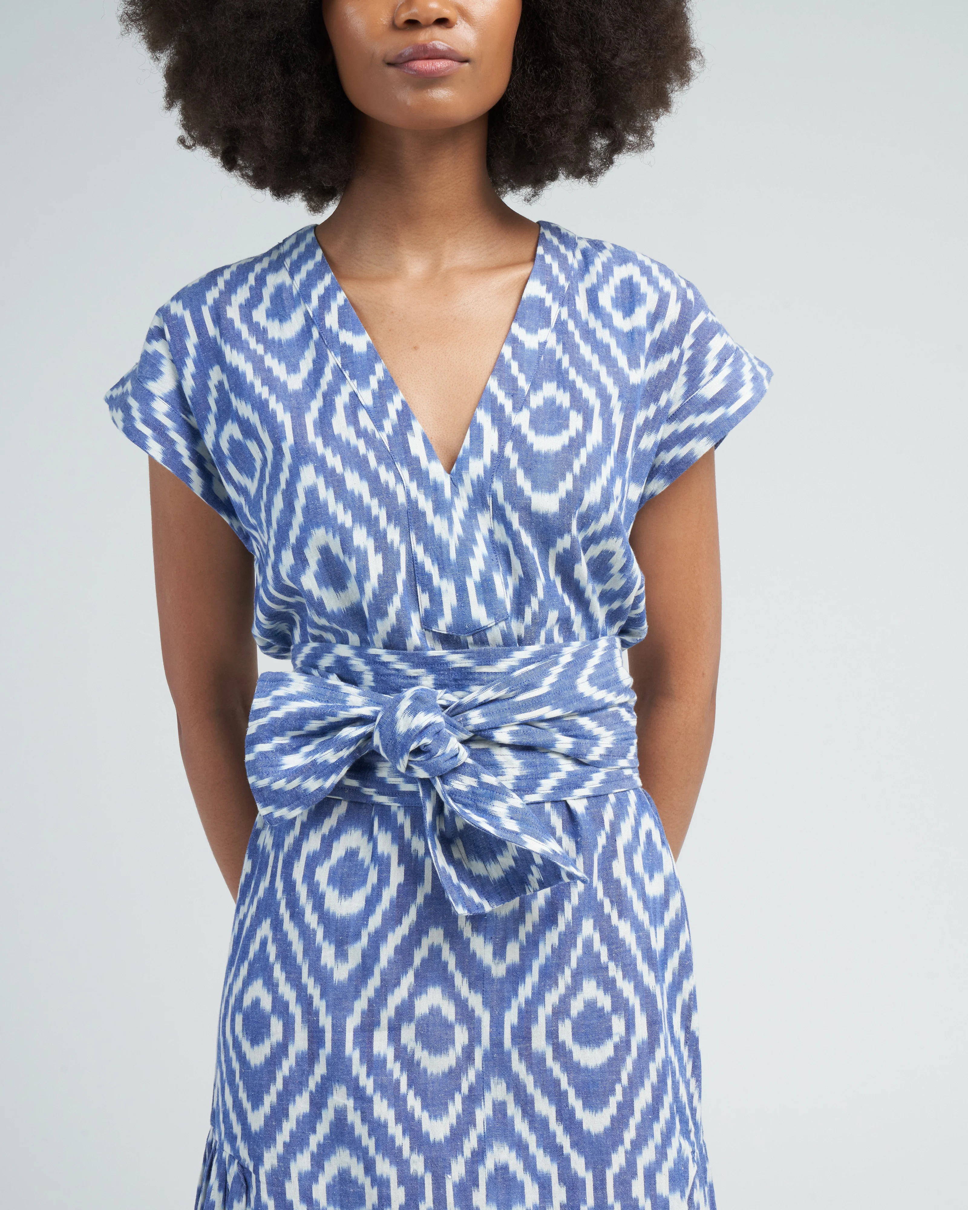 oaxaca in azure ikat - blue - Image 5
