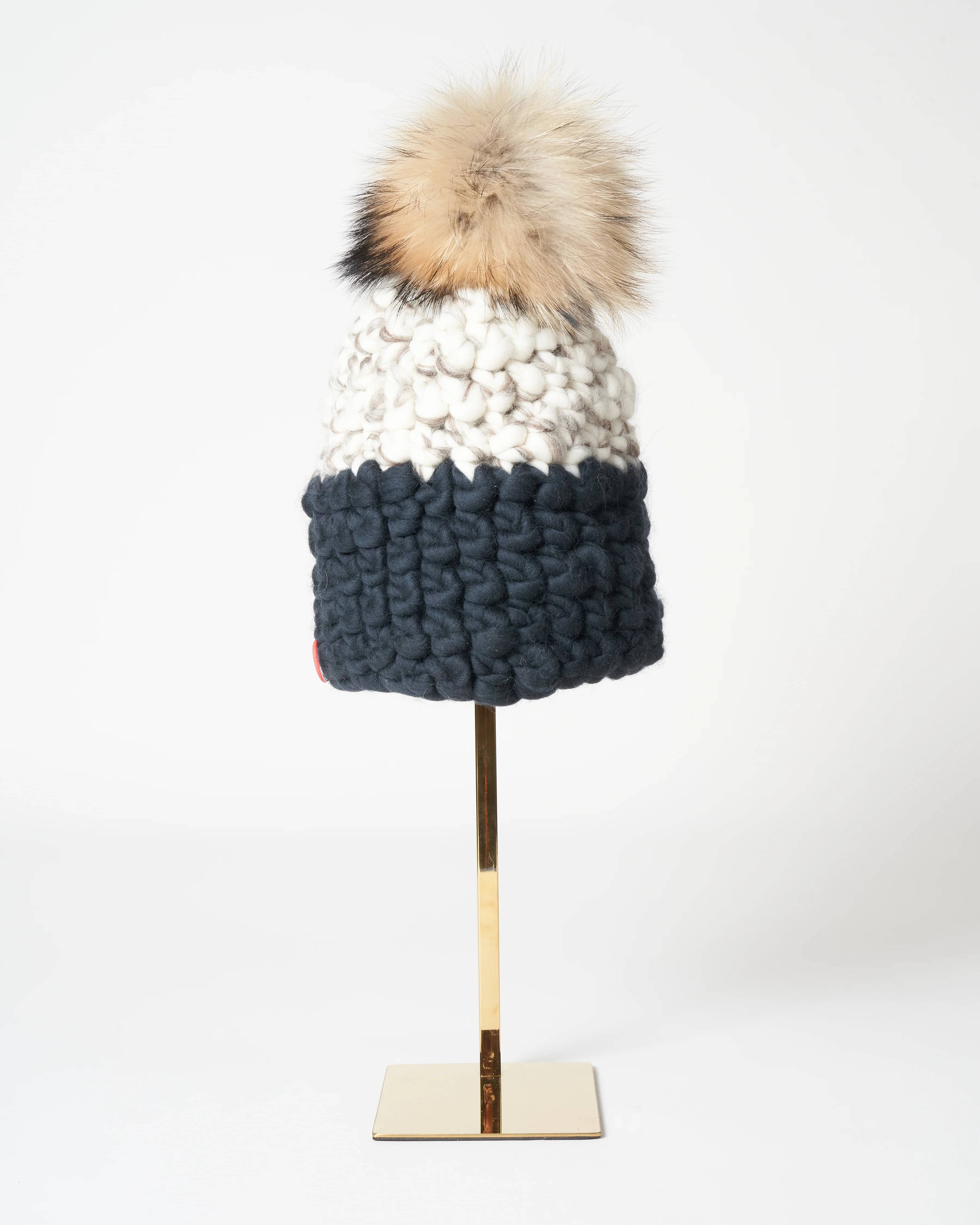 color block beanie - dark grey/raccoon - Image 3