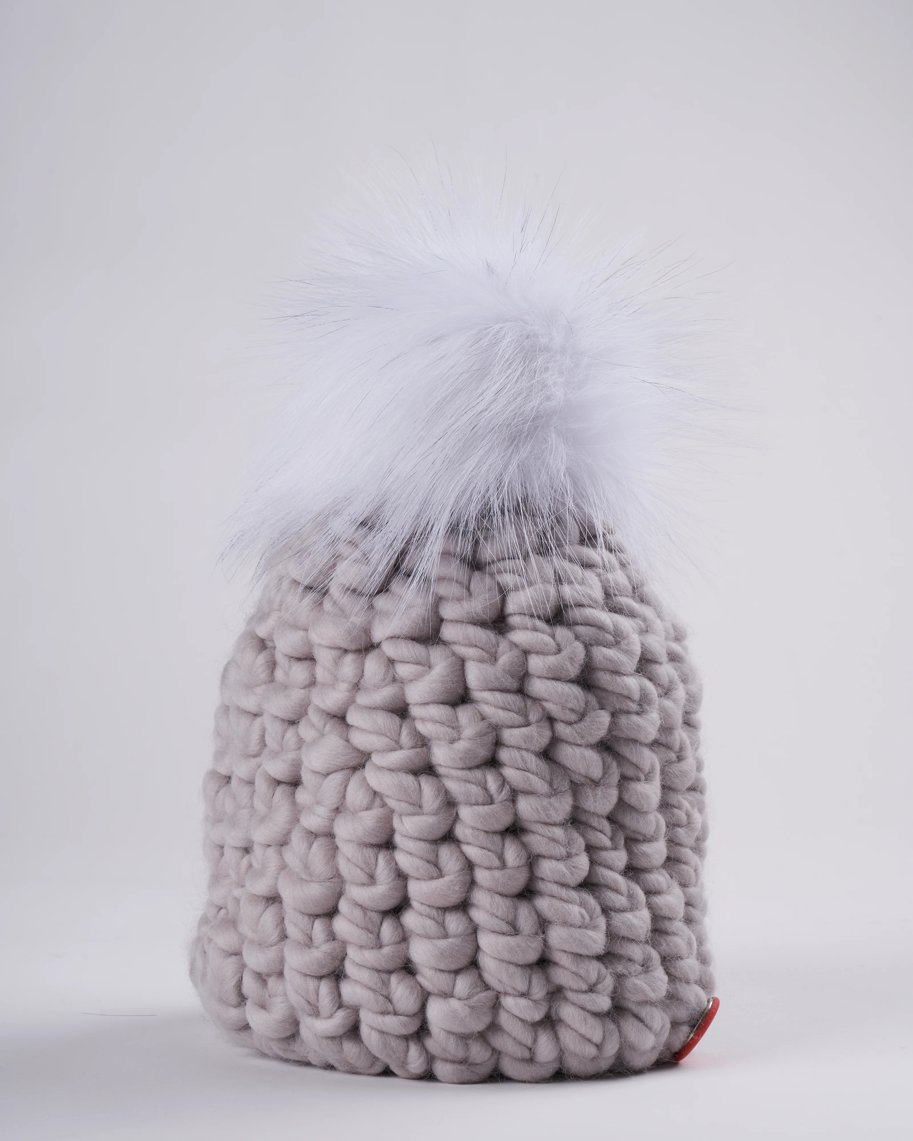 beanie pomster - pewter arctic grey
