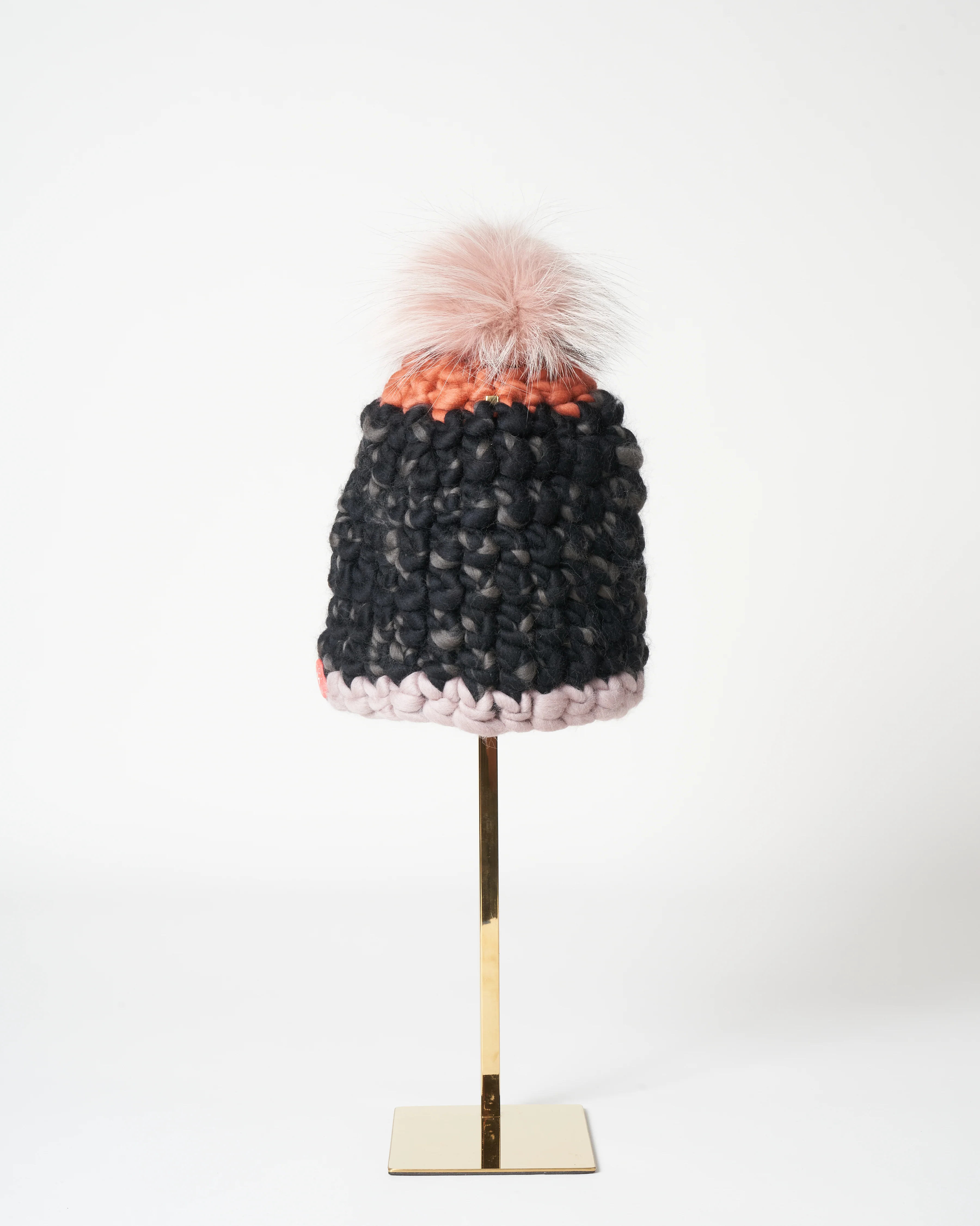 dot beanie - fawn/arctic pink - Image 3