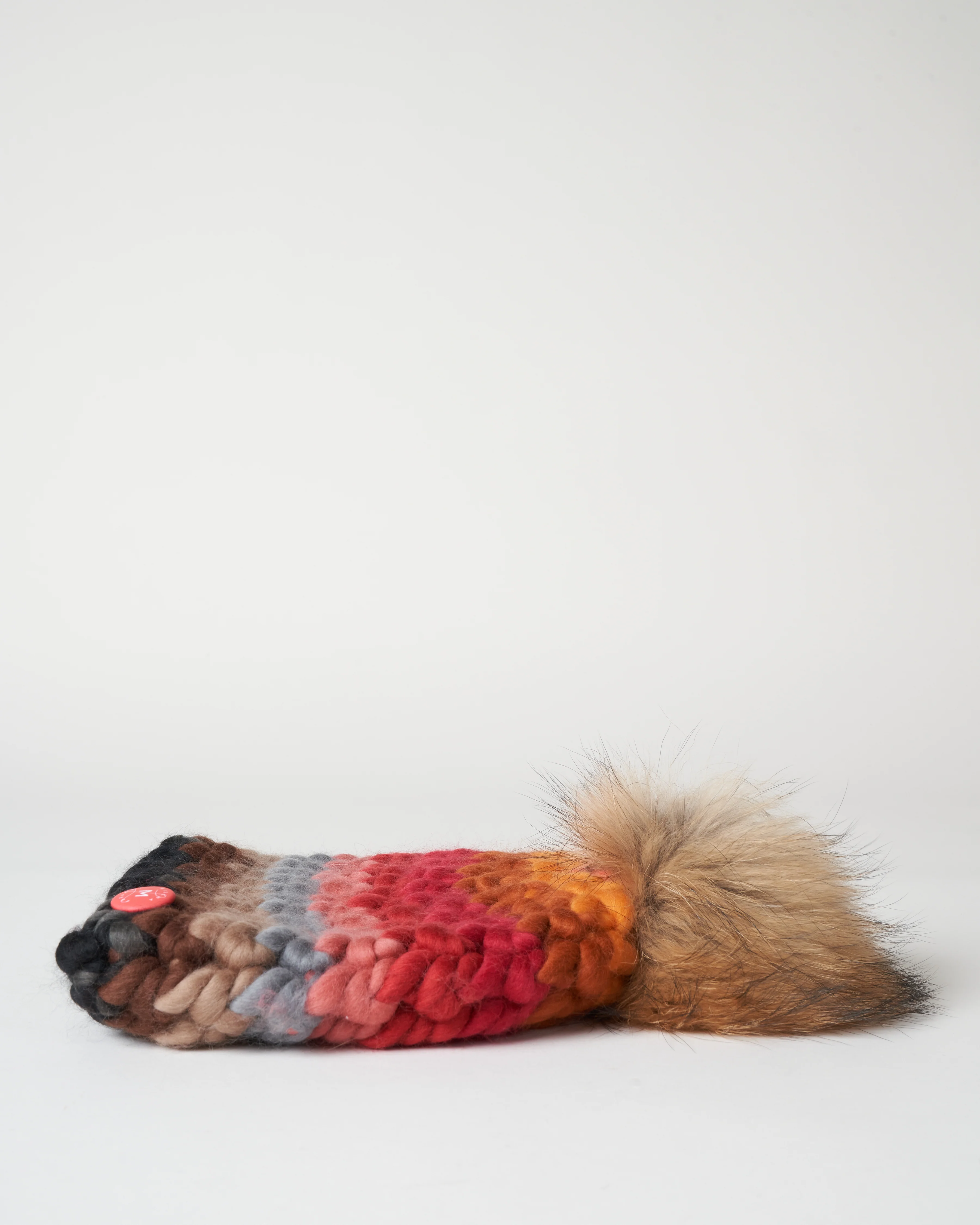 stripe beanie - sunset/raccoon - Image 2