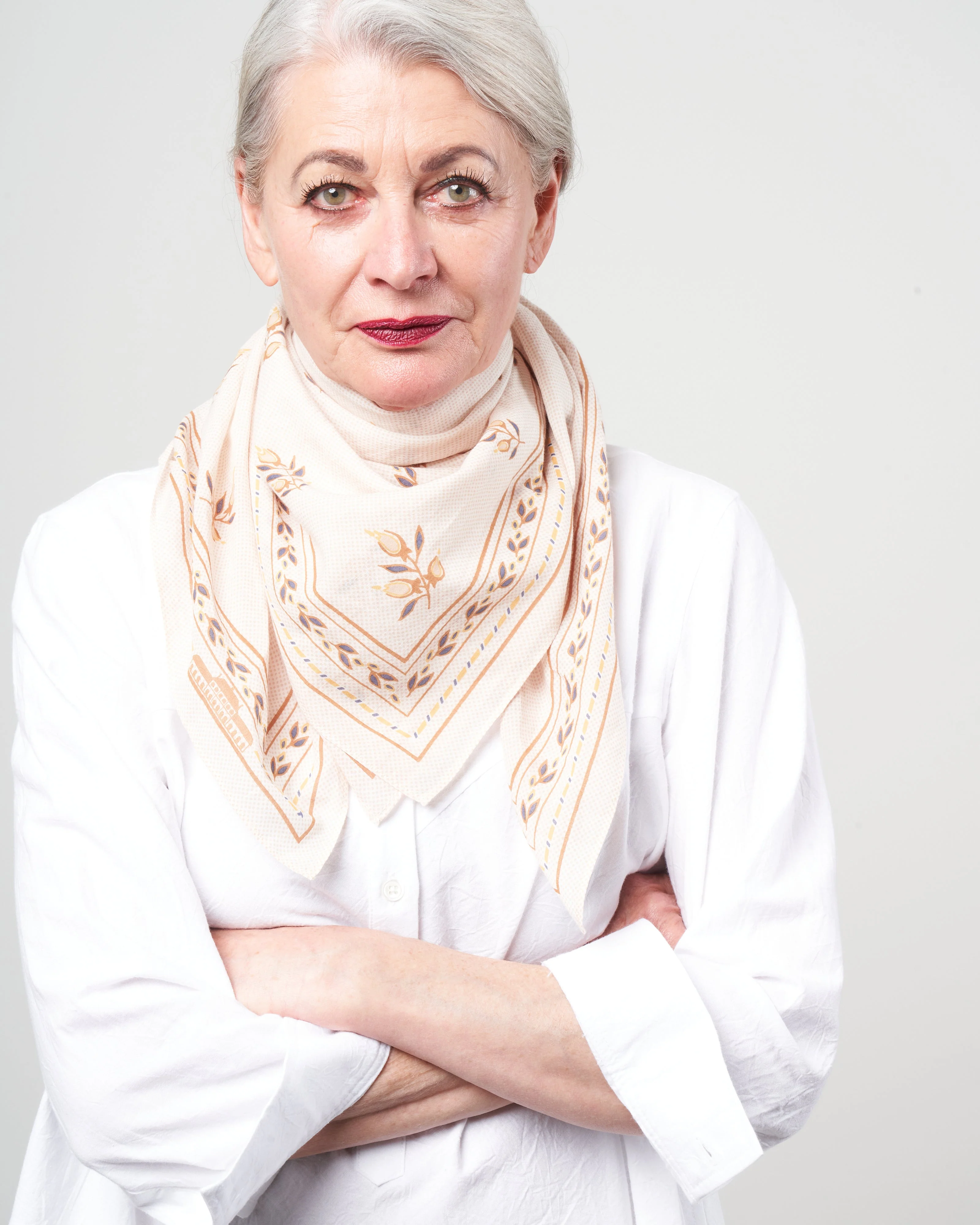 569 scarf - ochre cotton - Image 2
