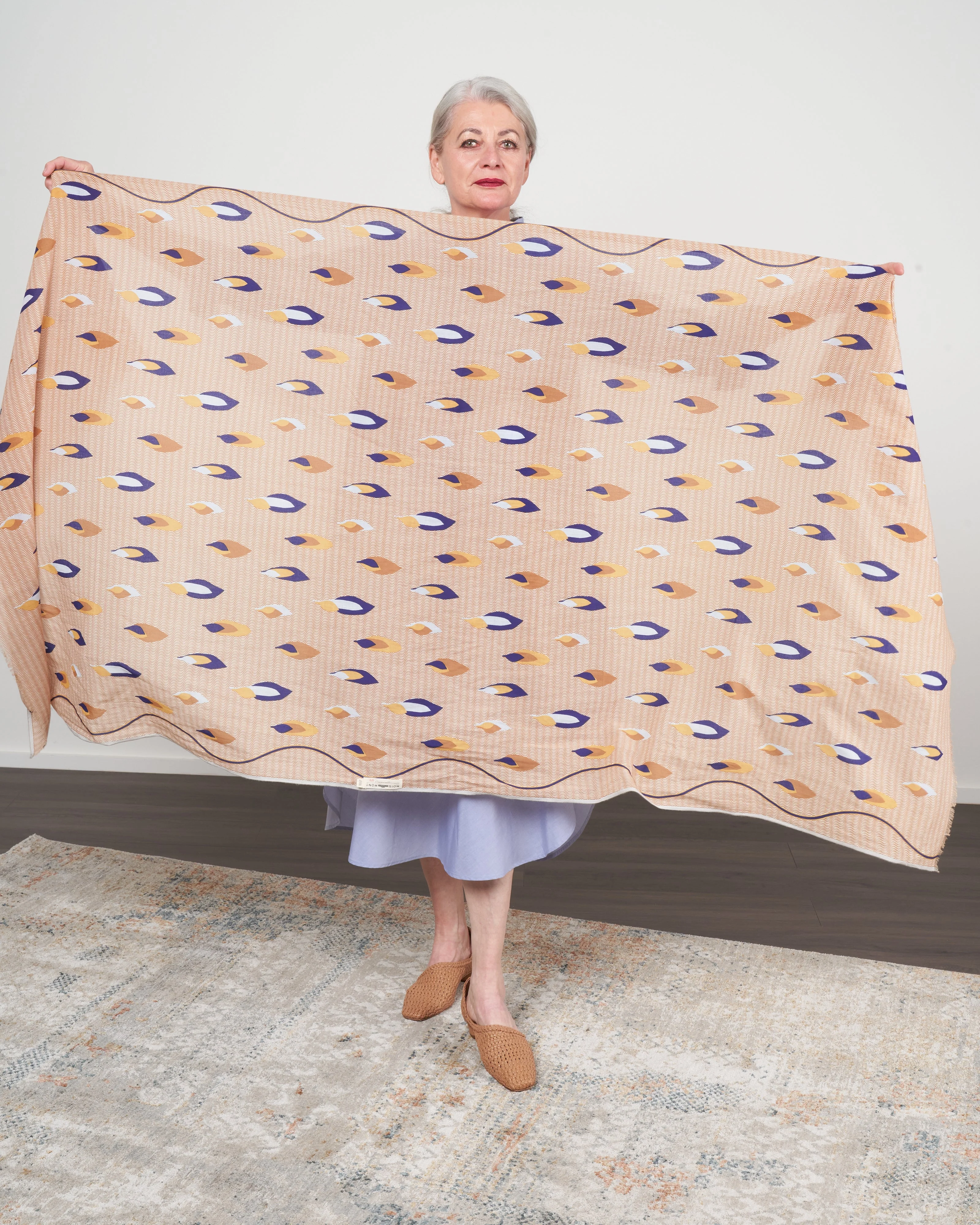 586 scarf - ochre cotton - Image 2