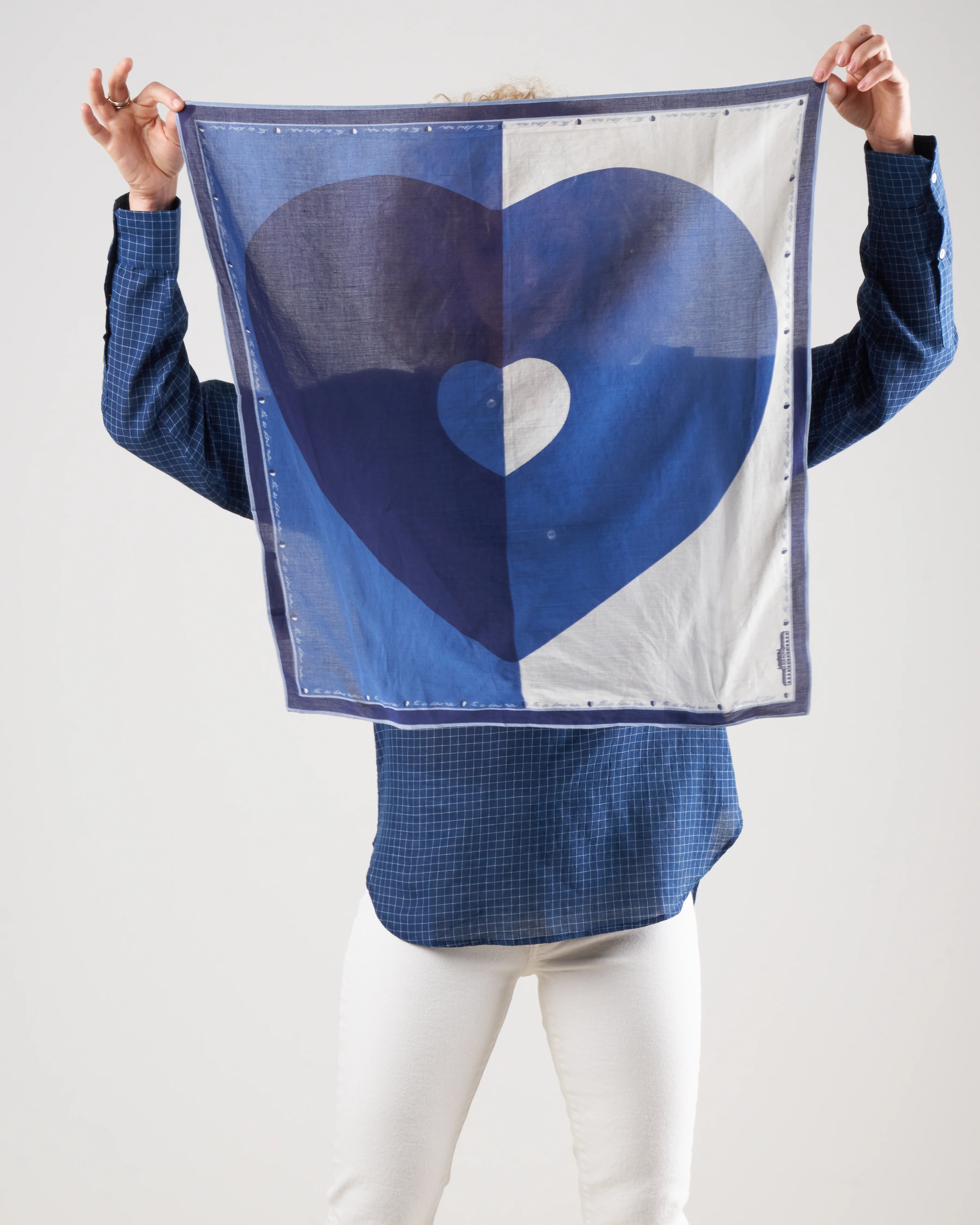 cotton scarf - ink blue - Image 2