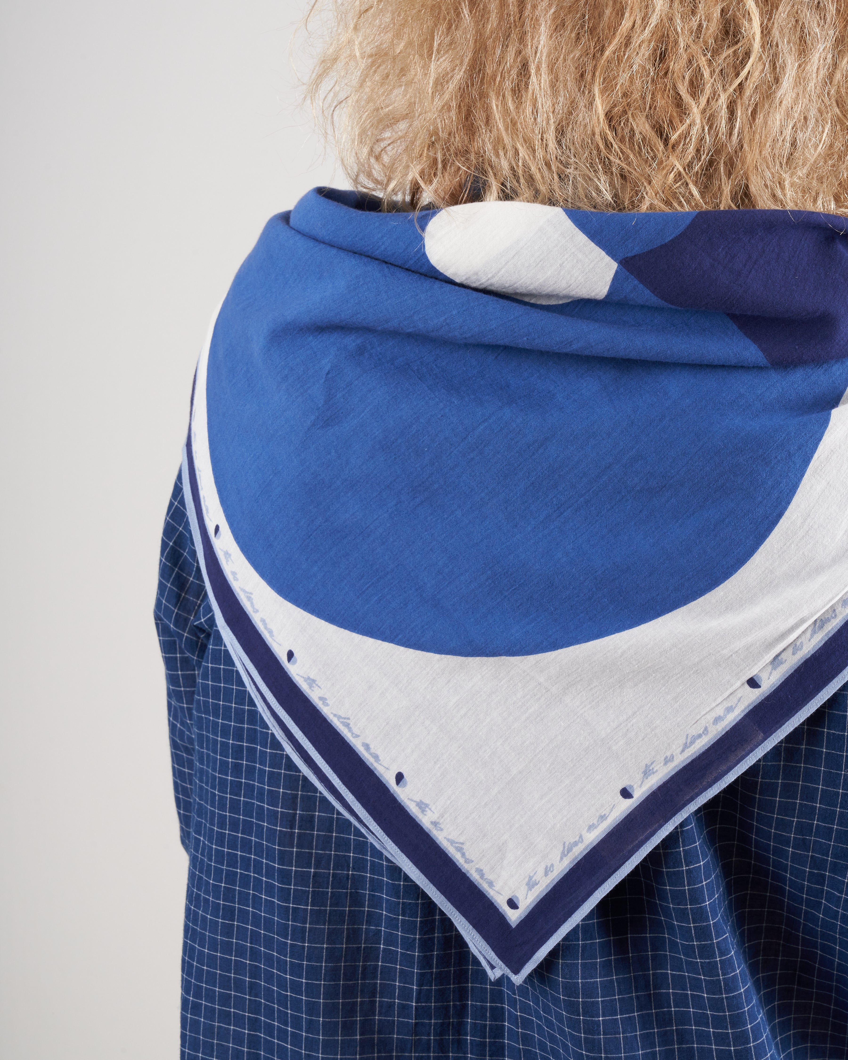 cotton scarf - ink blue - Image 4