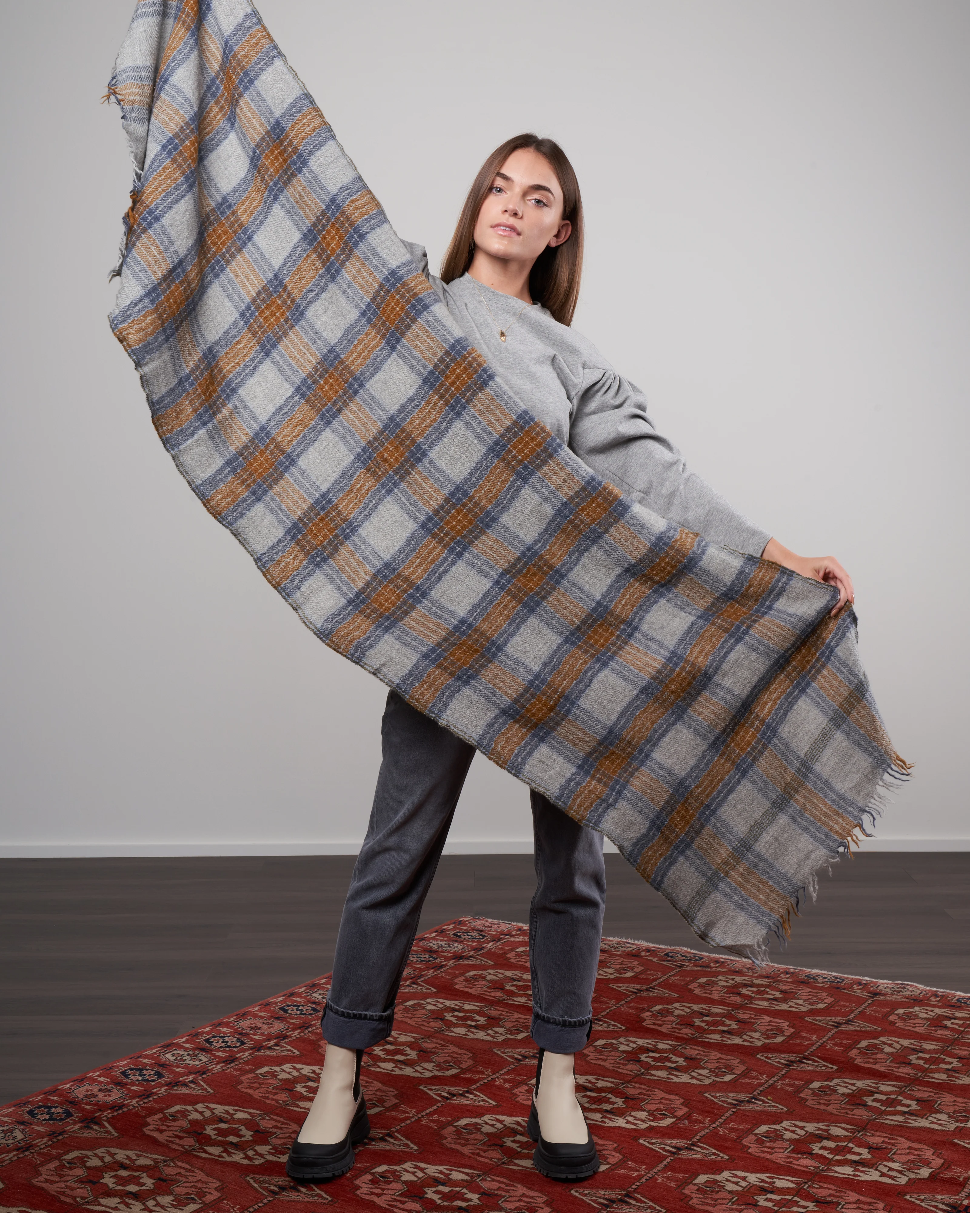 wool scarf - dutch blue - Image 2
