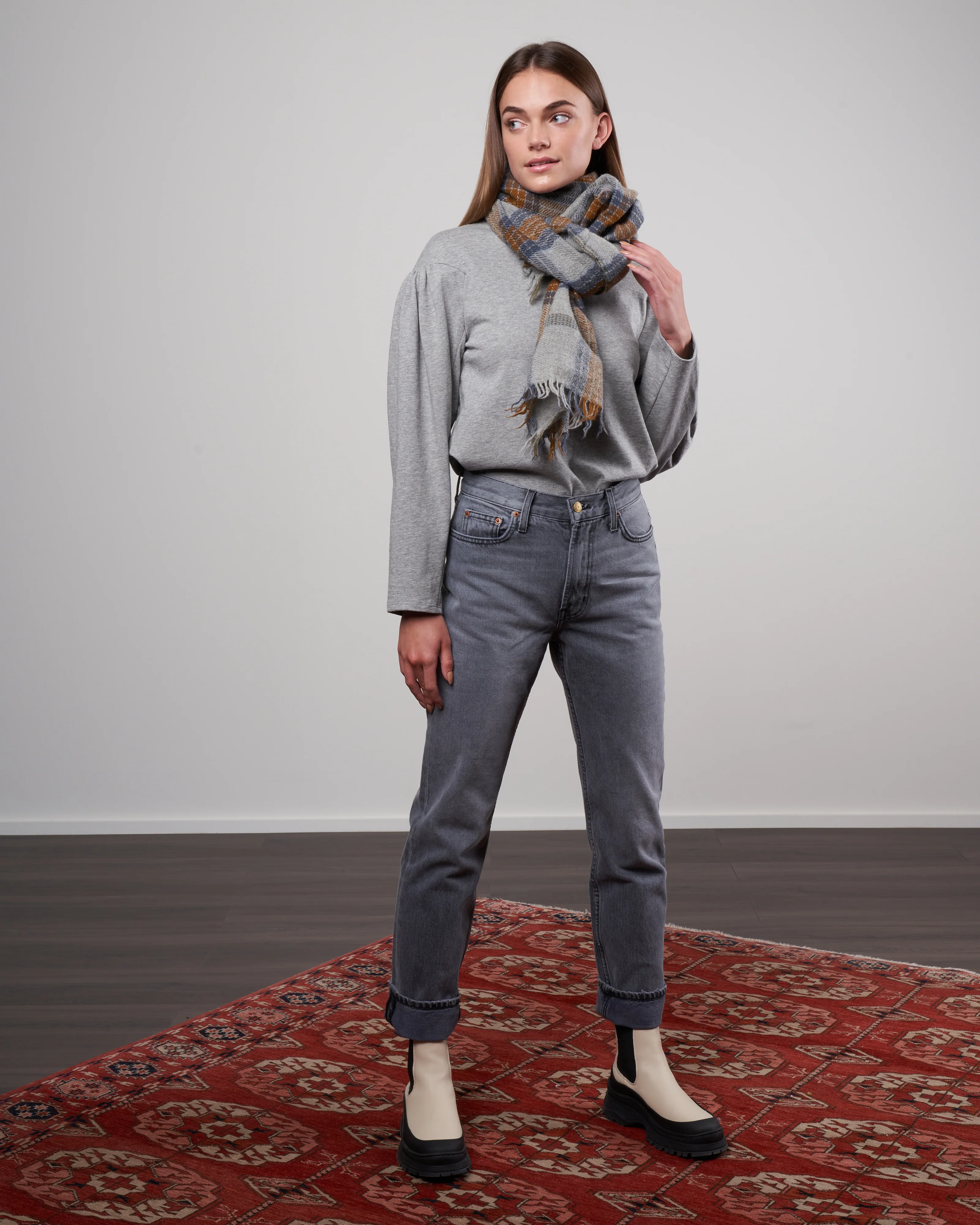 wool scarf - dutch blue - Image 3