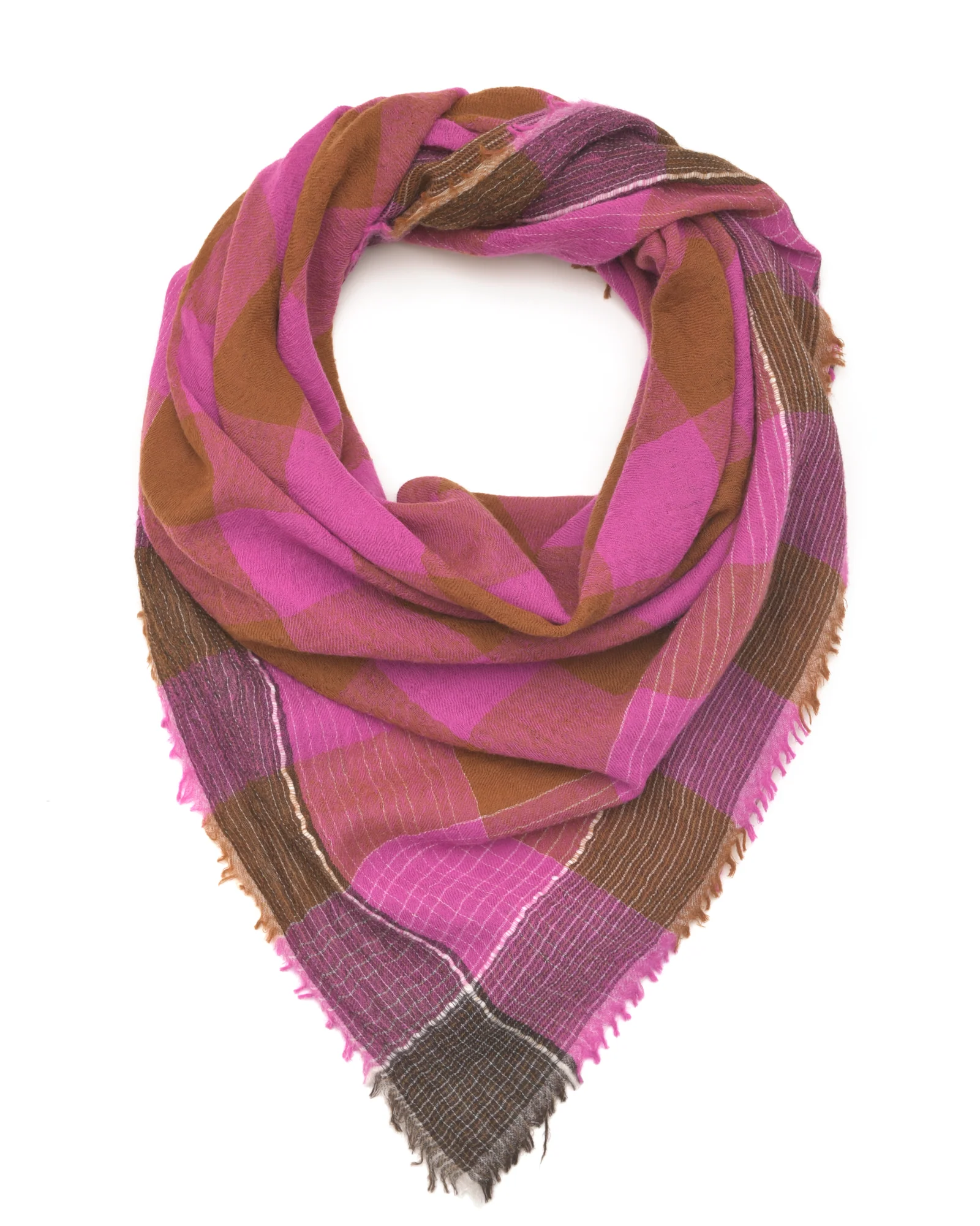foulard n621 scarf- 90 x 90cm - dahlia mauve
