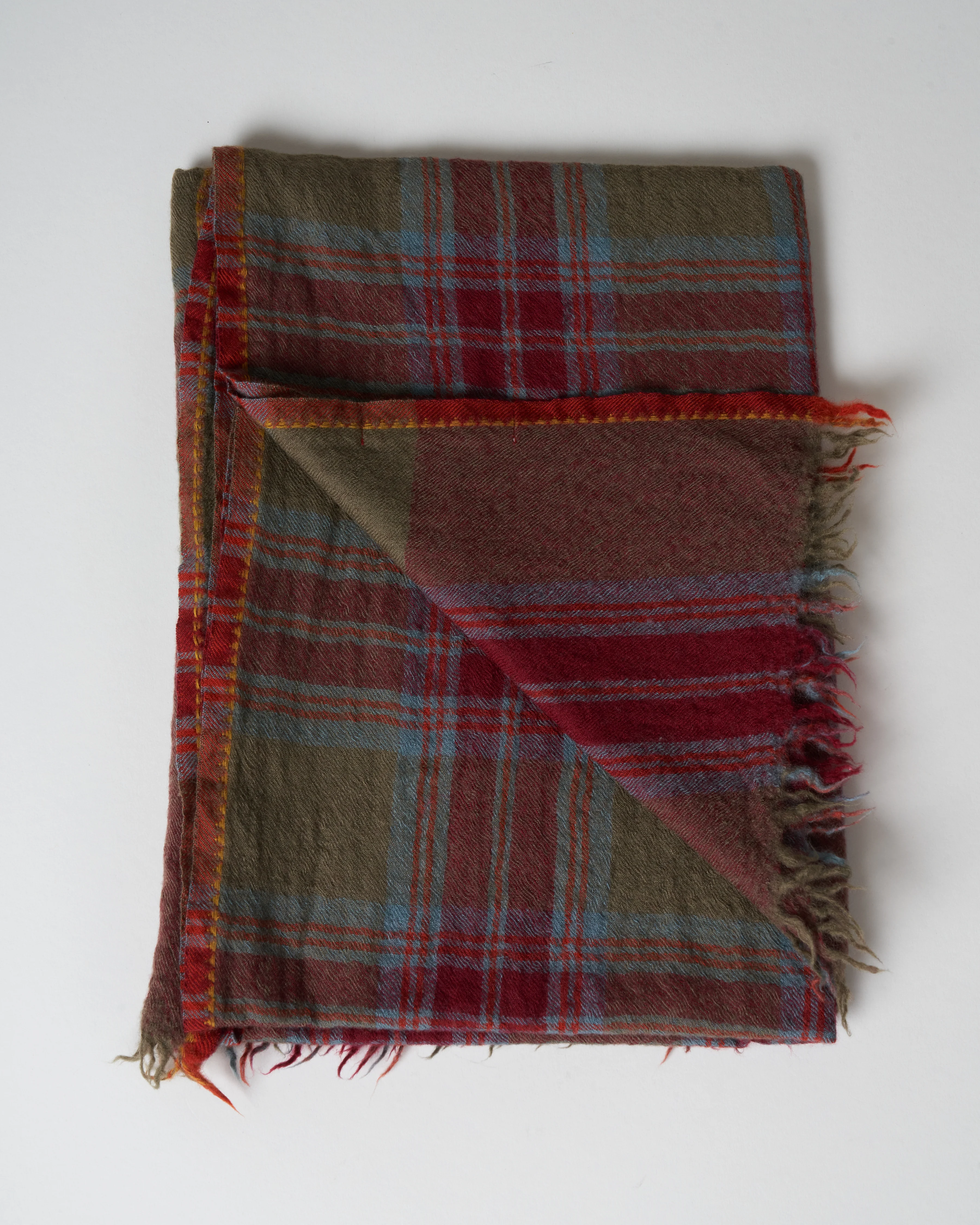 wool cashmere scarf - burgundy - Image 4