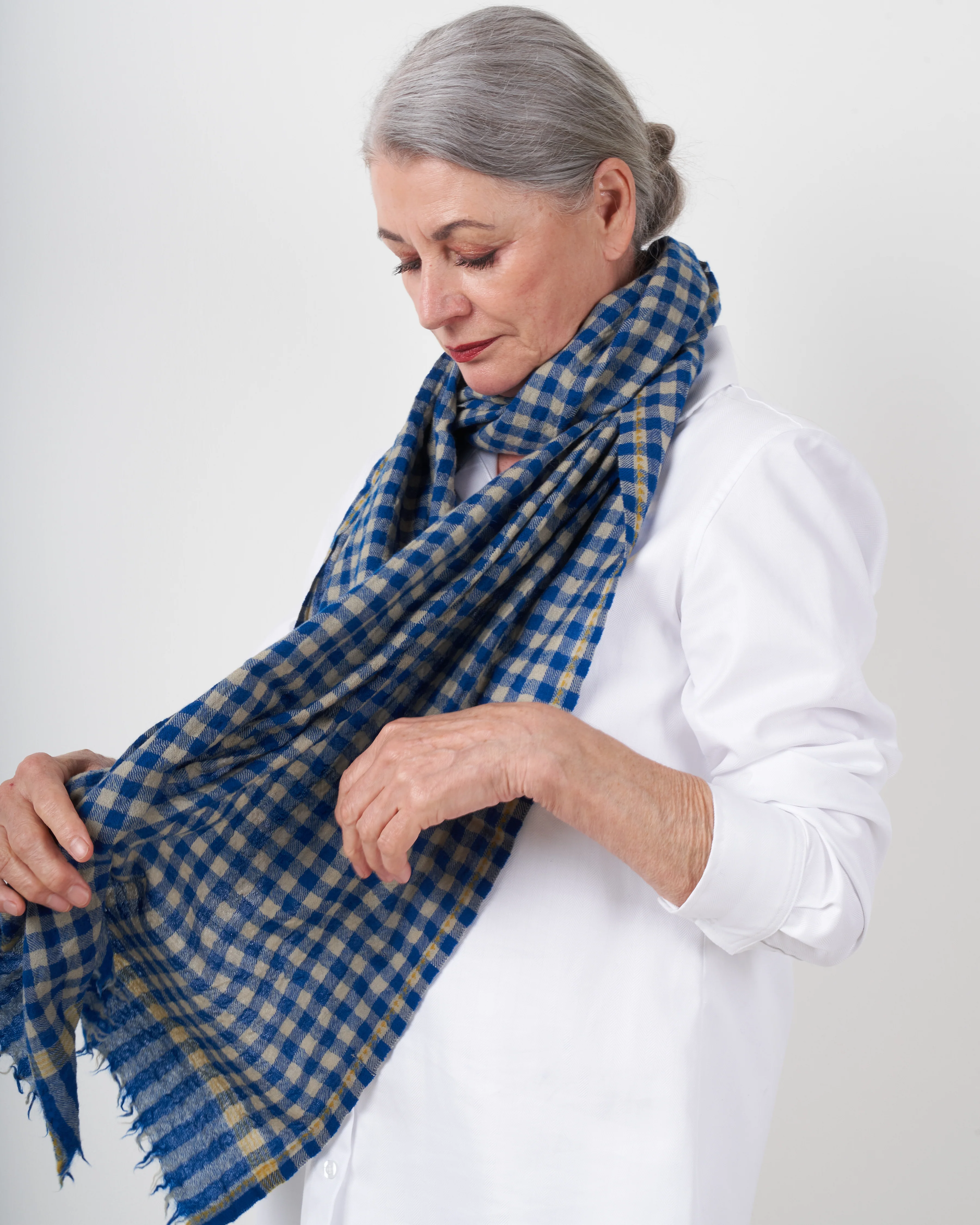 wool scarf - japan blue - Image 2