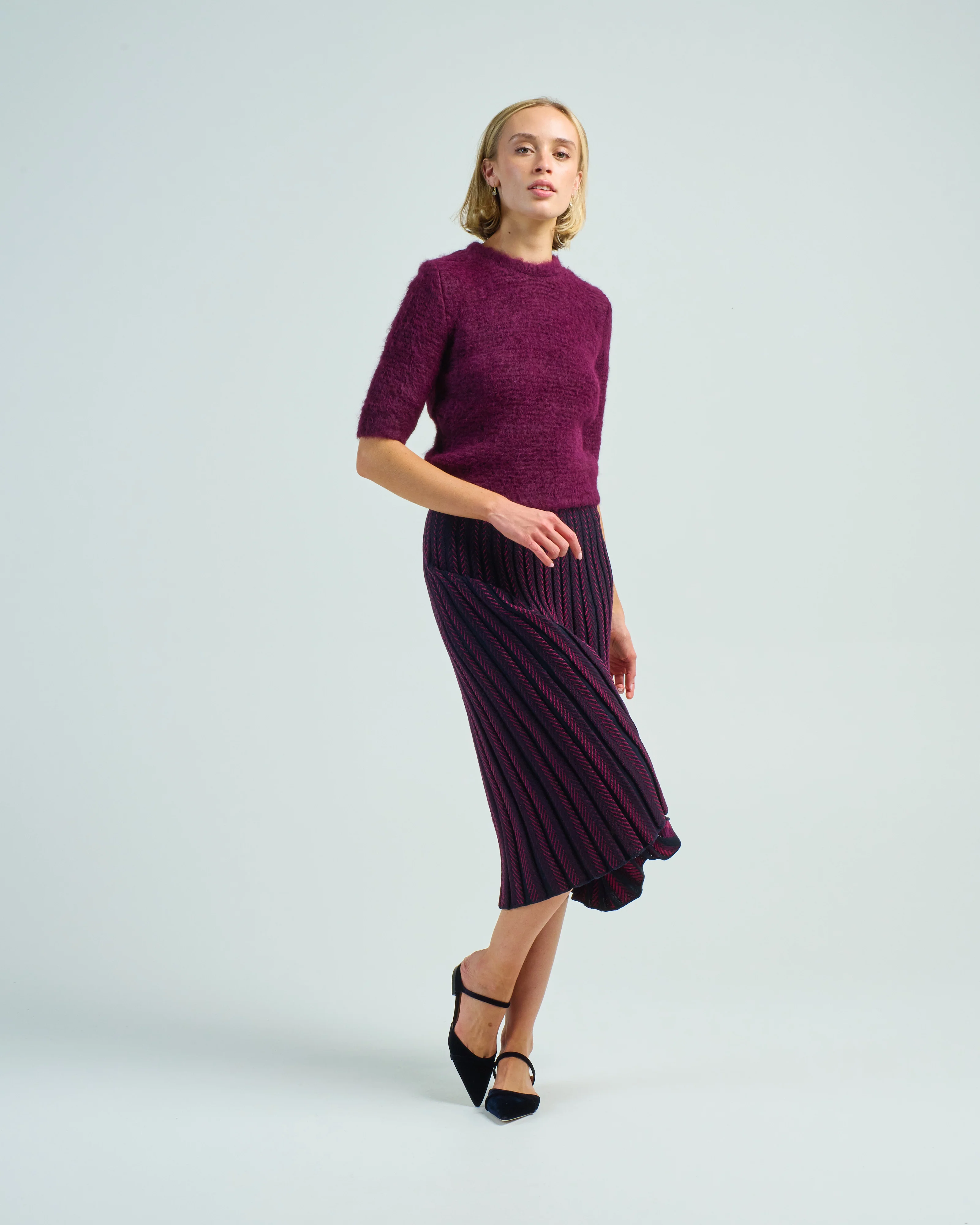 boat furry elbow length sleeve top - Image 2