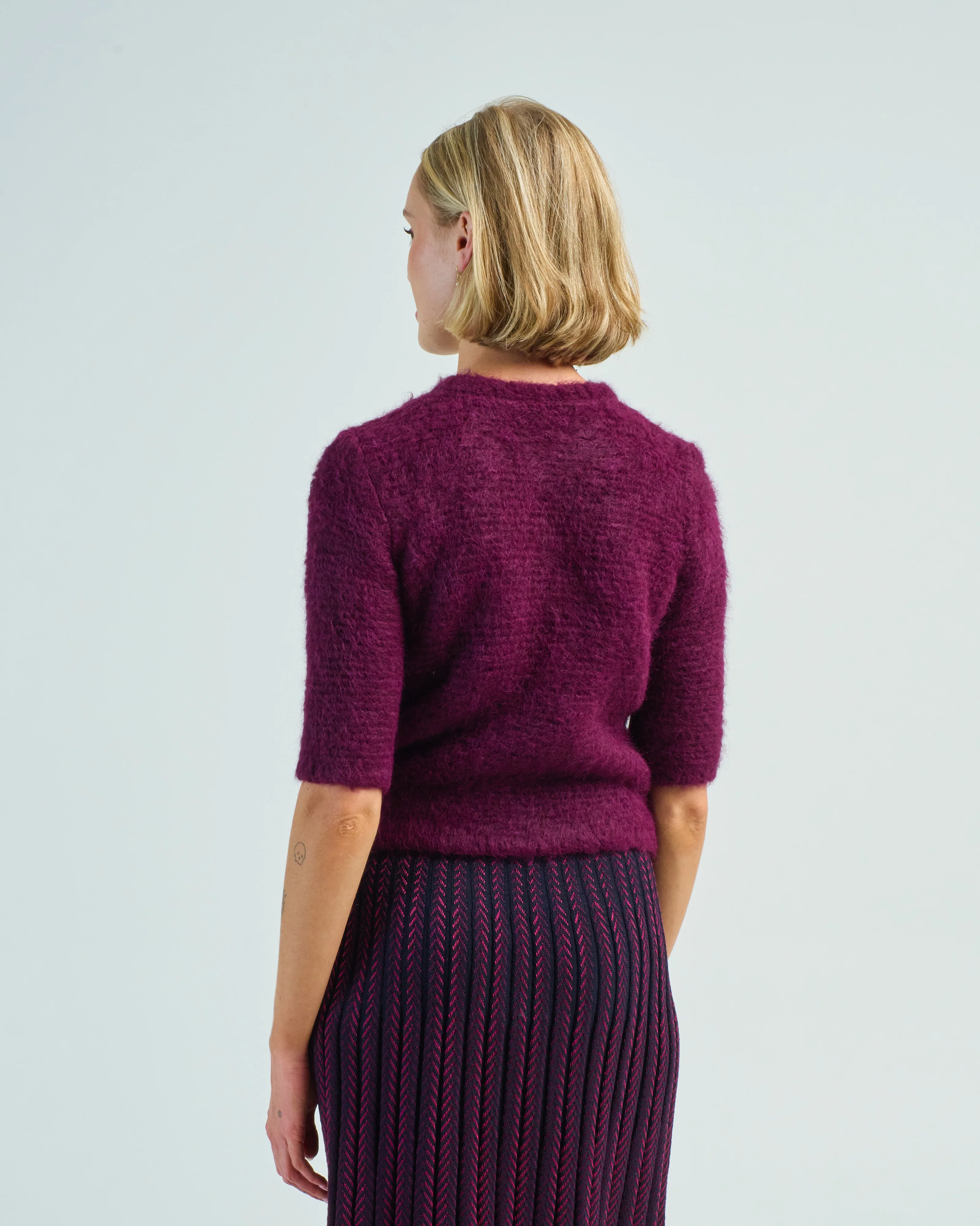 boat furry elbow length sleeve top - Image 4