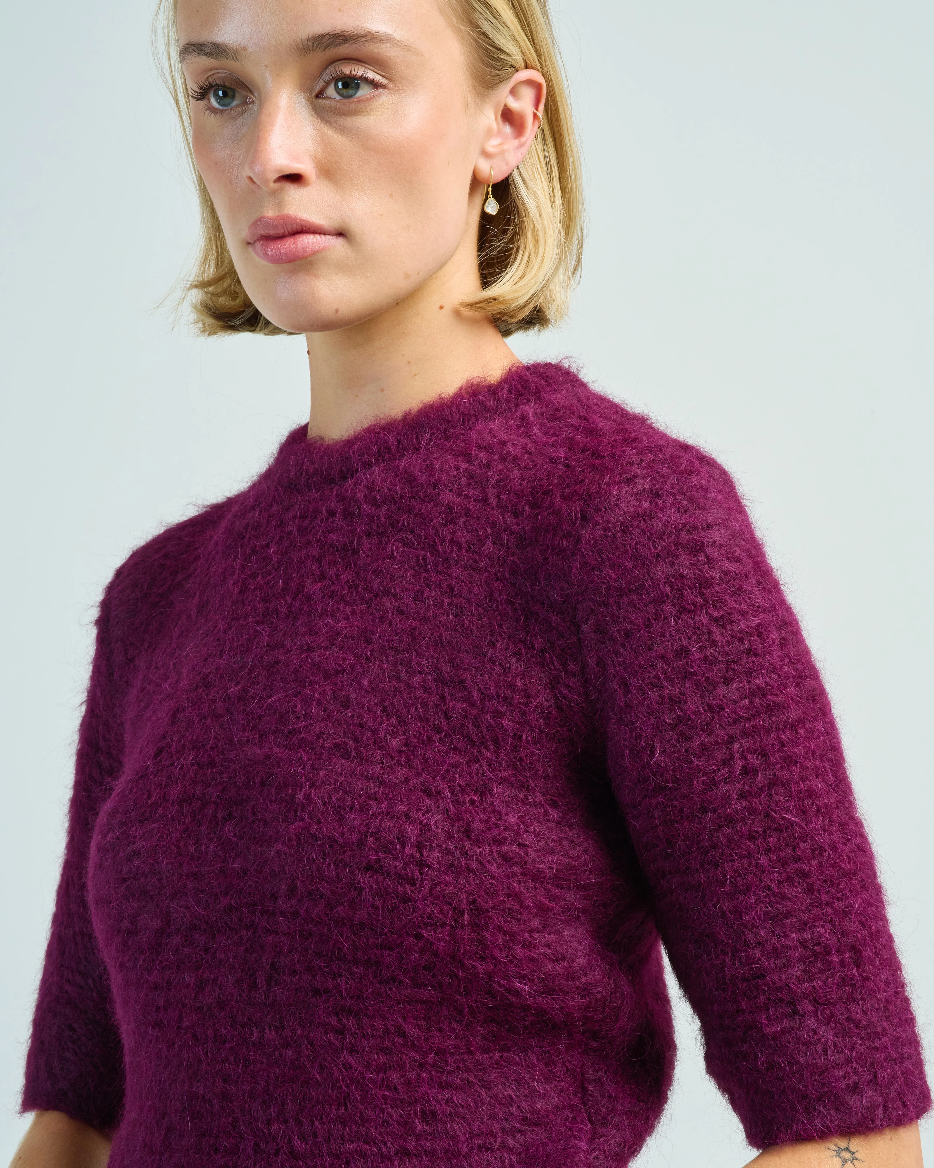 boat furry elbow length sleeve top - Image 5