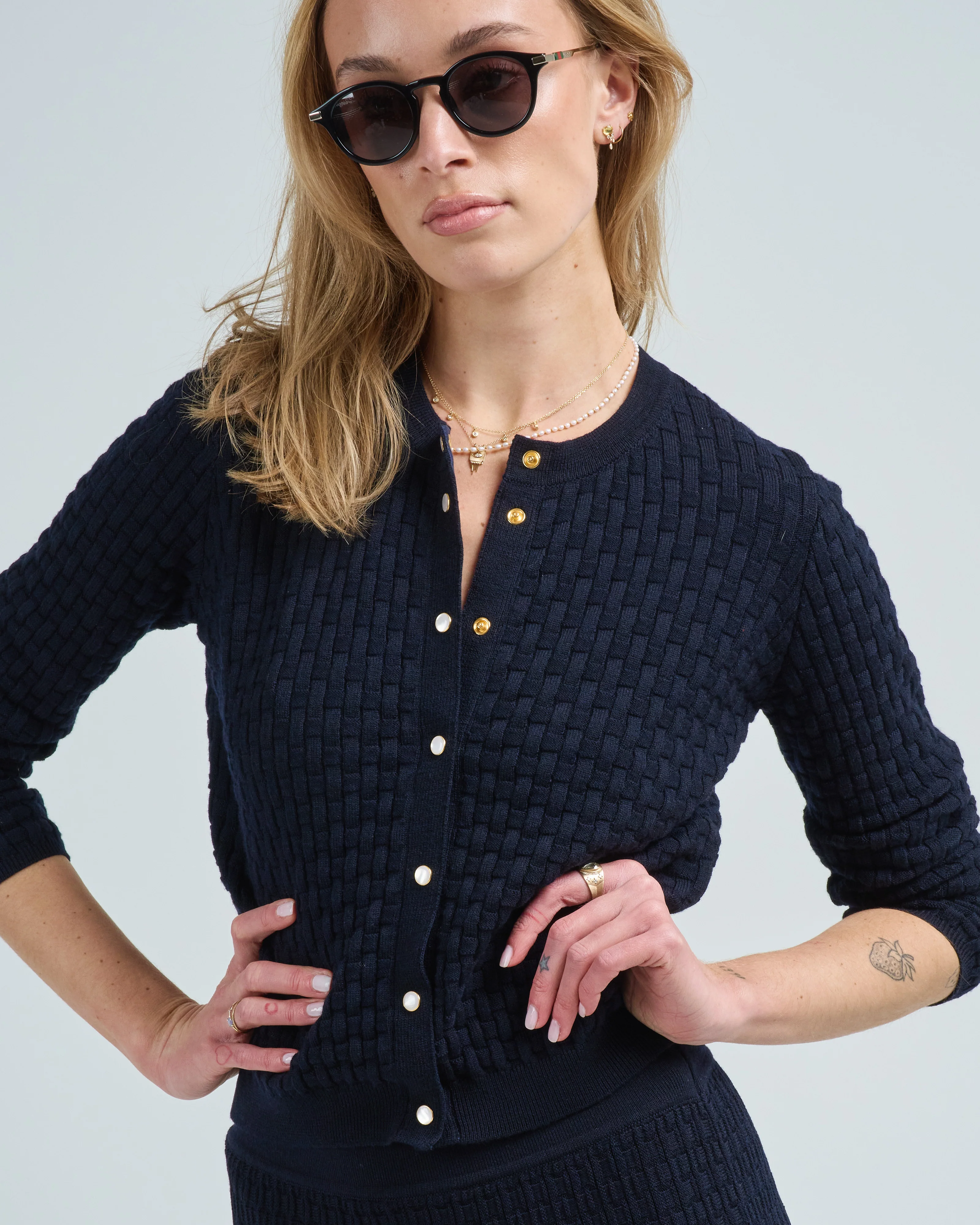 cannage knit cardigan - Image 4