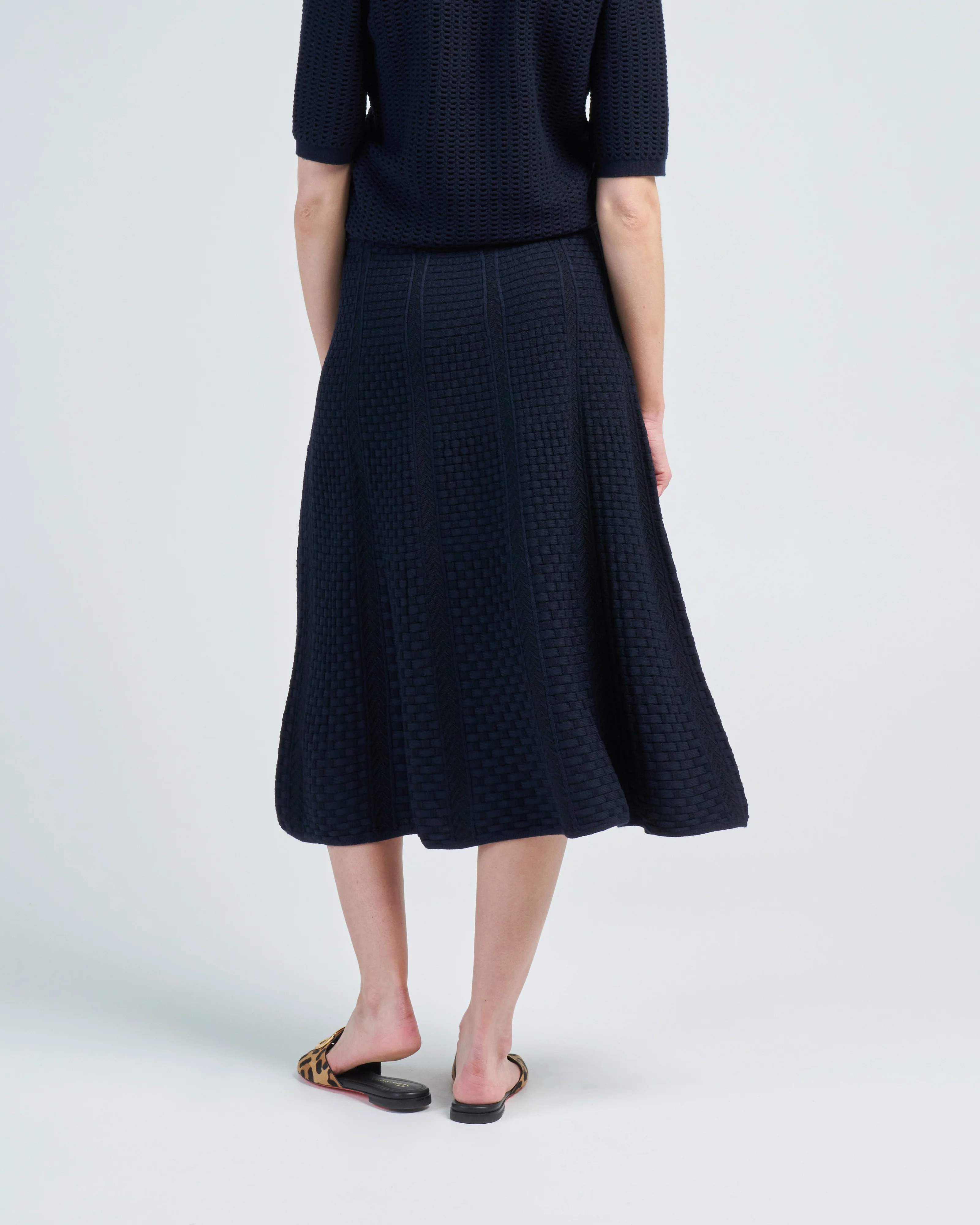 chevron knit flowing skirt - Image 4