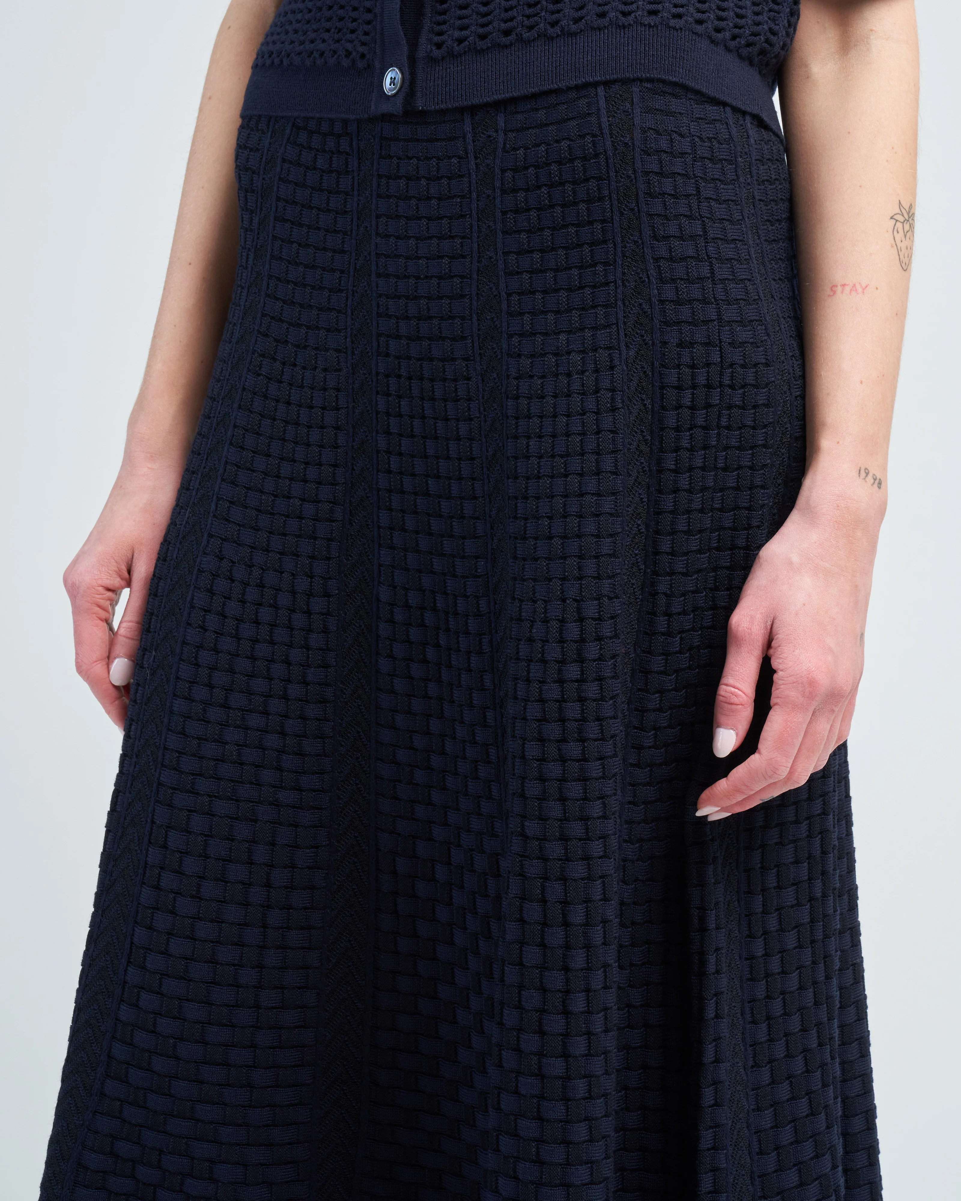 chevron knit flowing skirt - Image 5