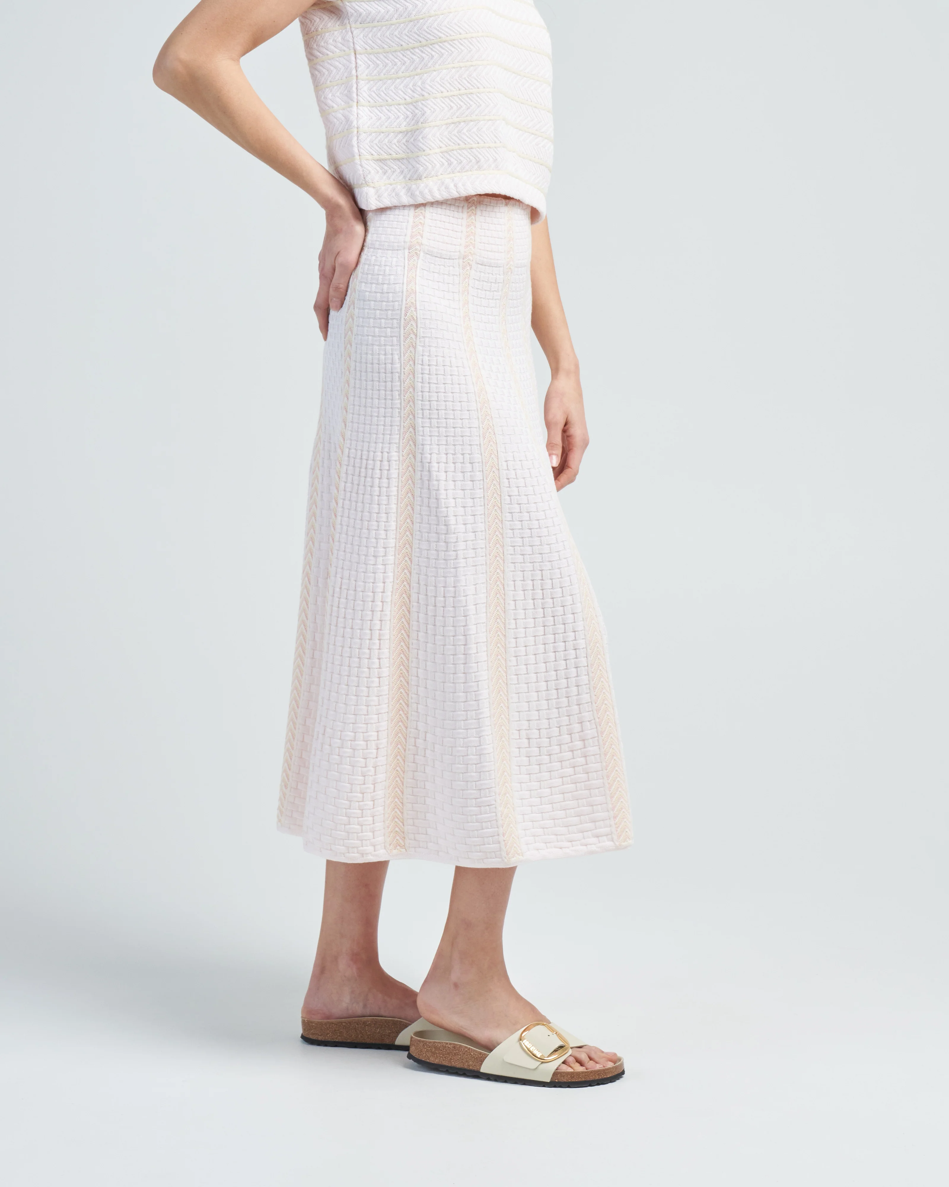 chevron knit flowing skirt - Image 3