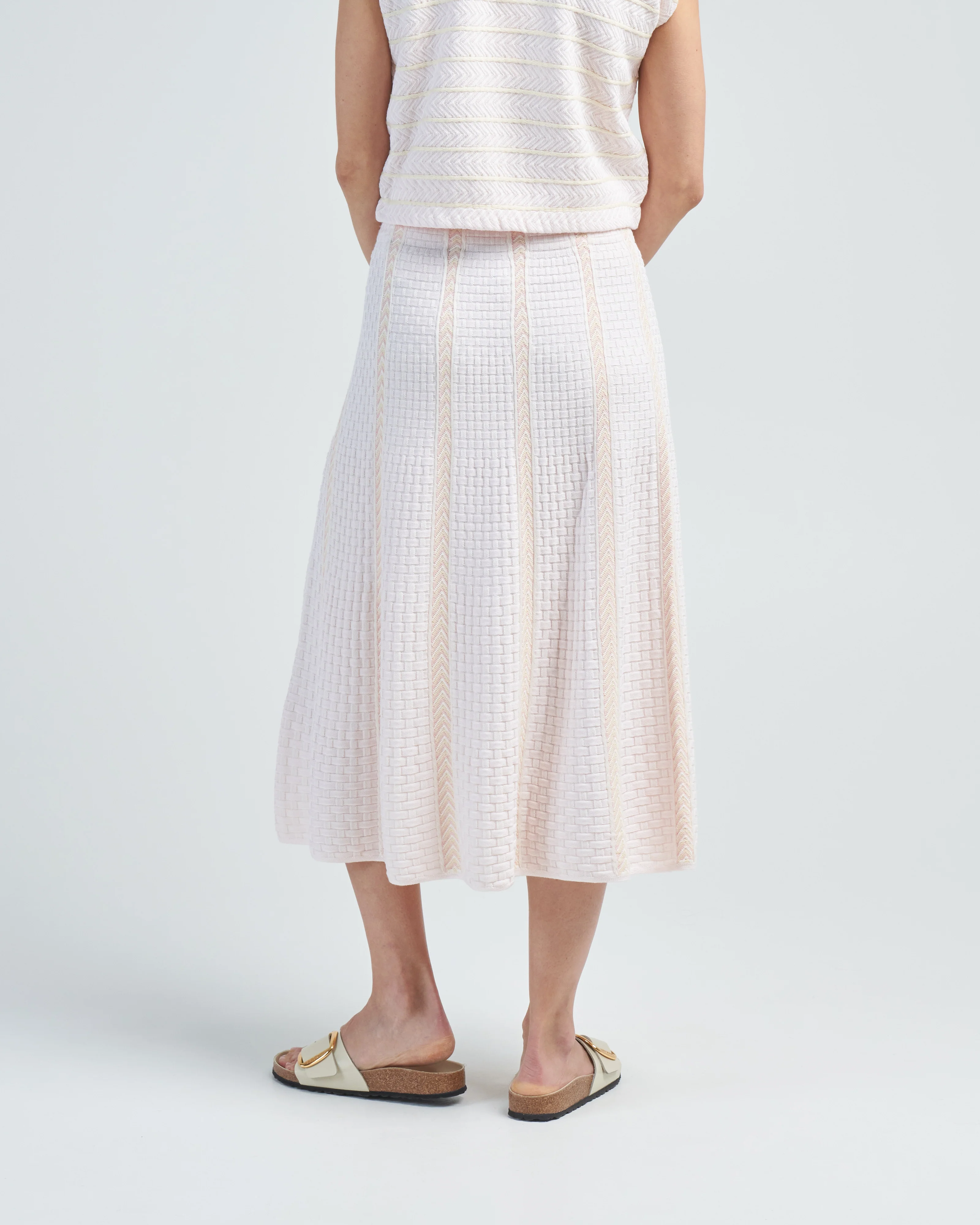 chevron knit flowing skirt - Image 4