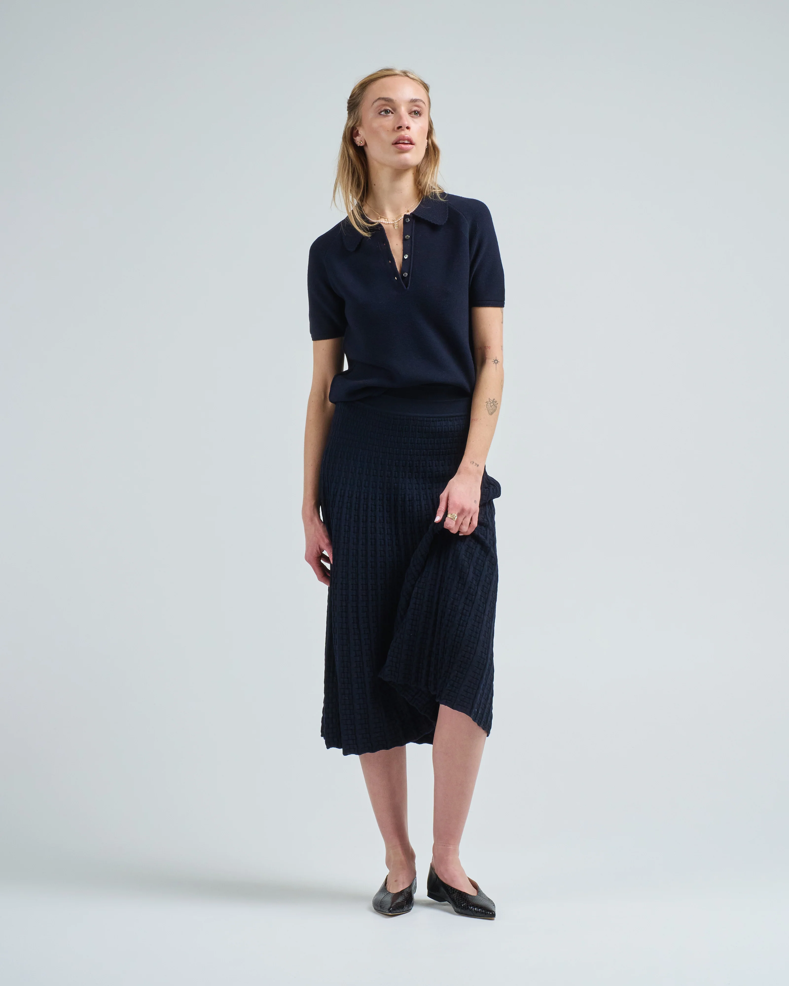 elbow length polo top - Image 5