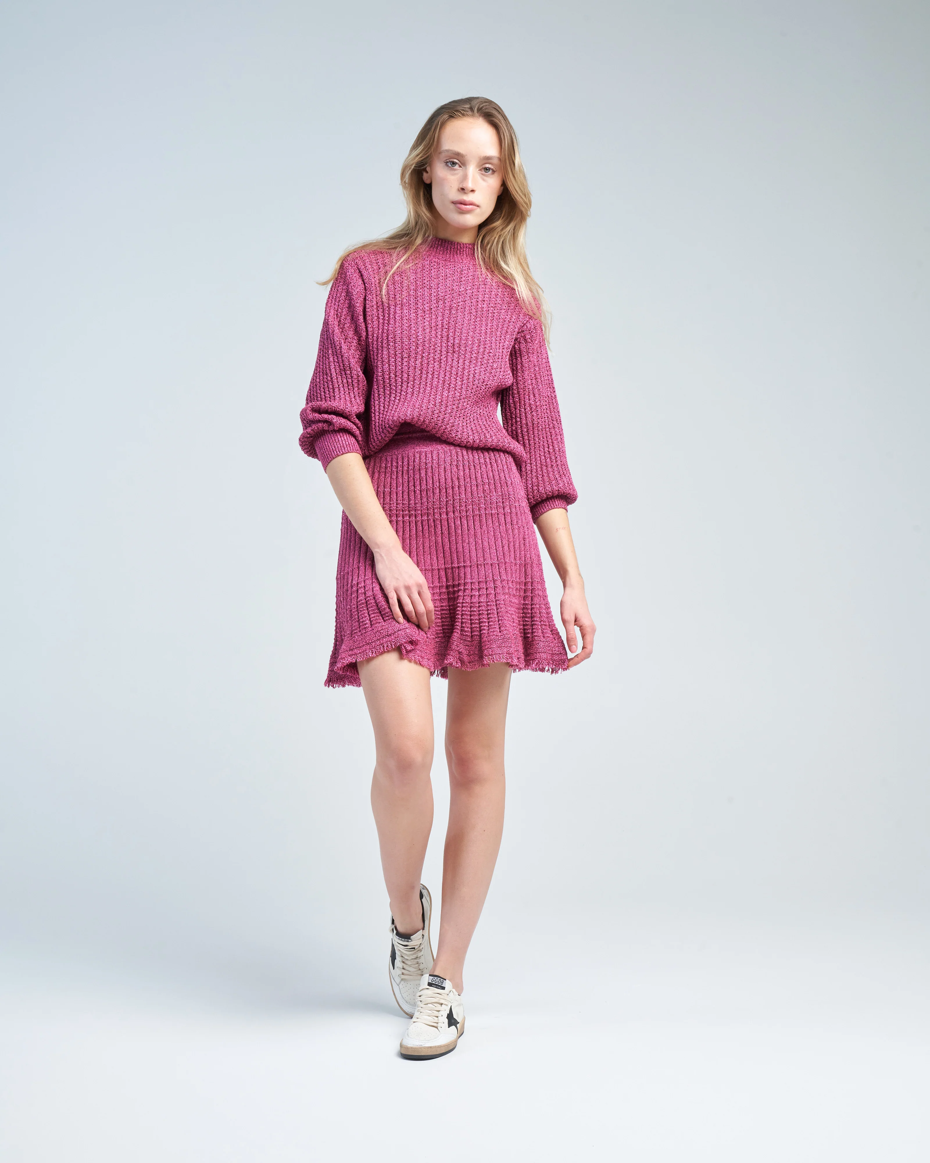 feminine wavy knit sweater - Image 2