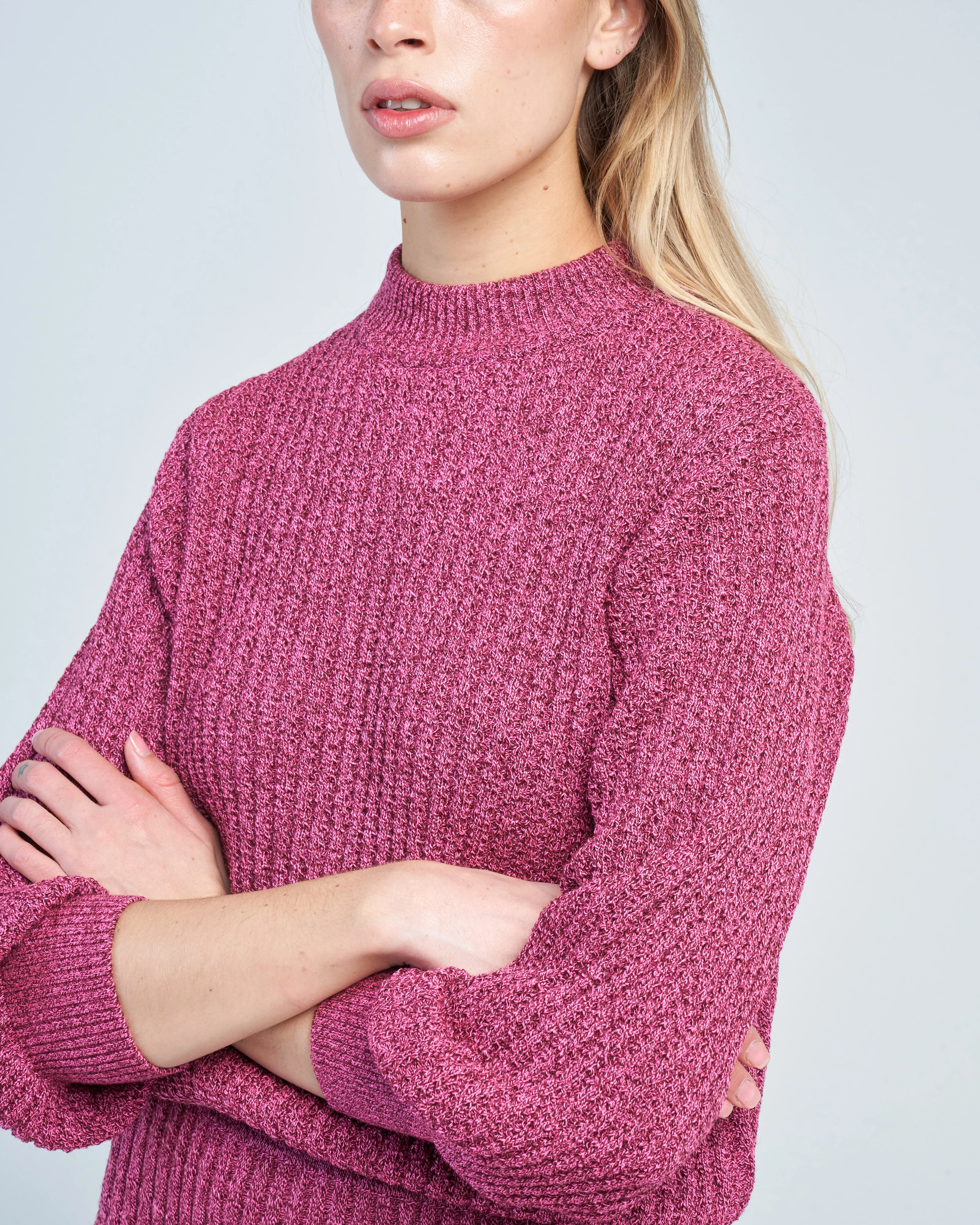 feminine wavy knit sweater - Image 5