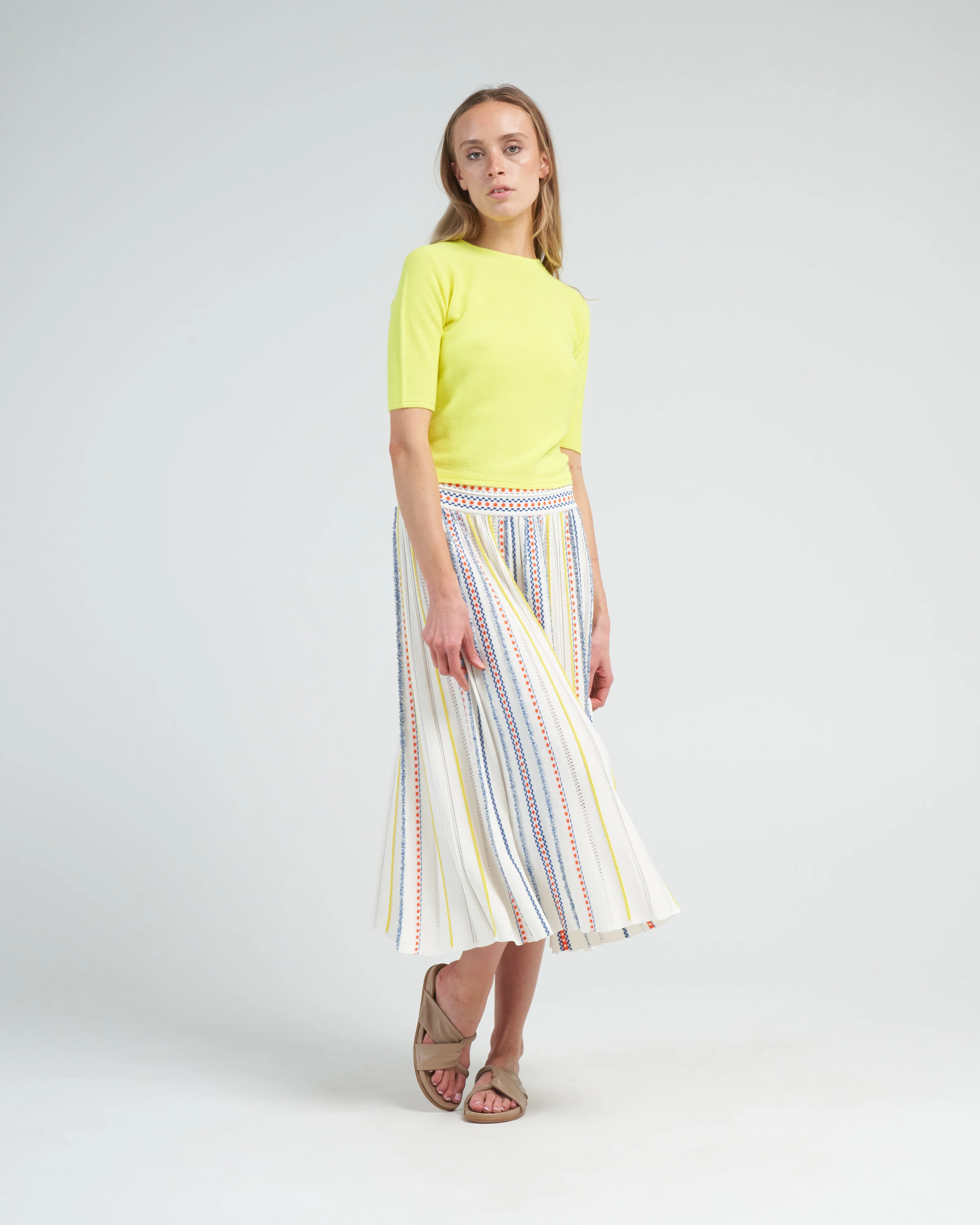 fine top with elbow length sleeves - limoncello - Image 2