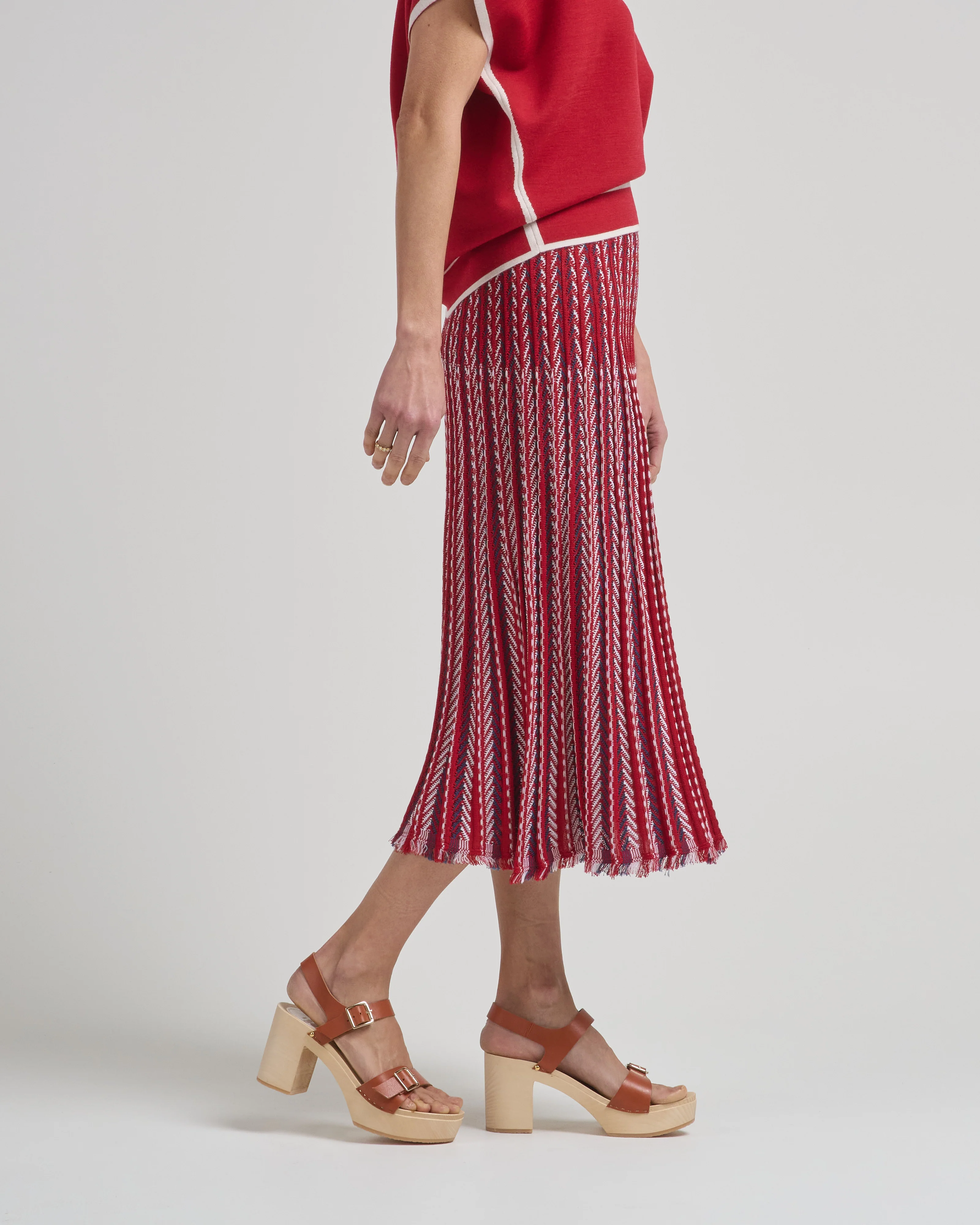 heringbone knit skirt - Image 3