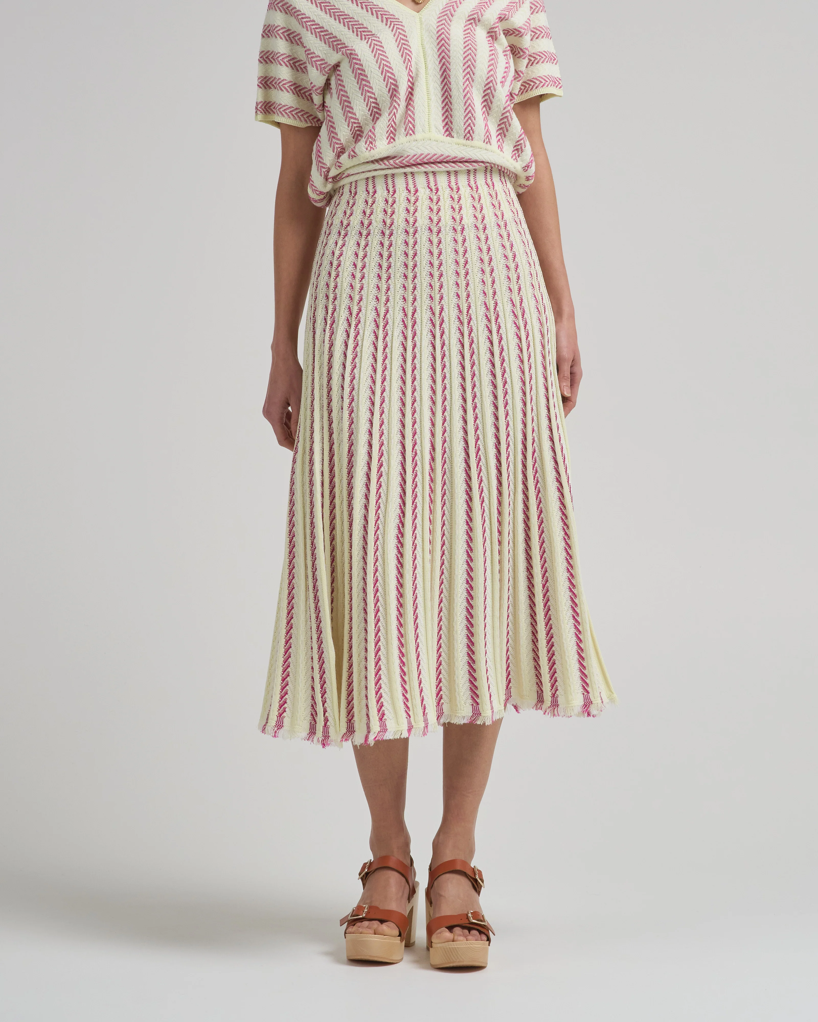 heringbone knit skirt - Image 3
