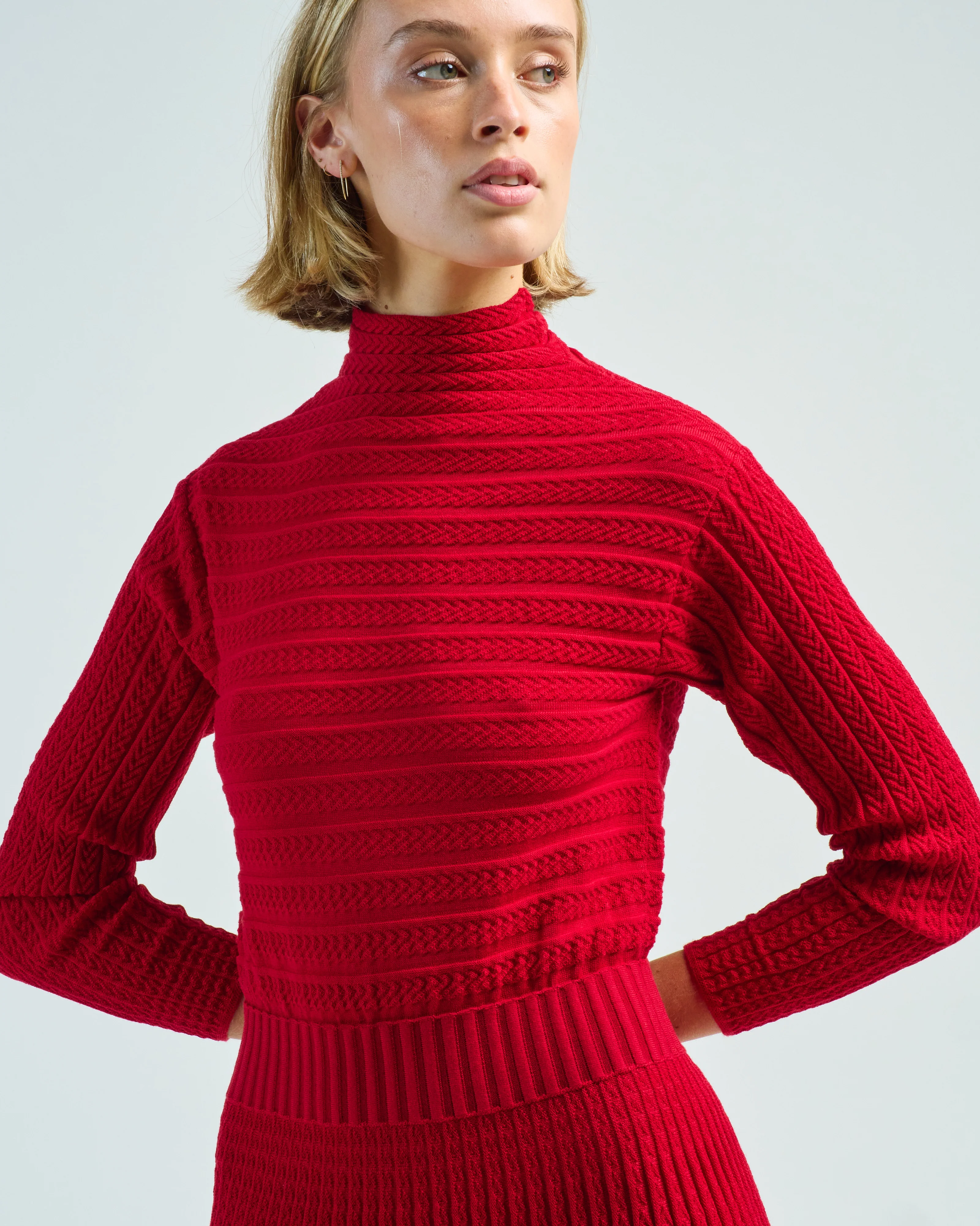 laurence 2 chevron long sleeve dress - Image 2