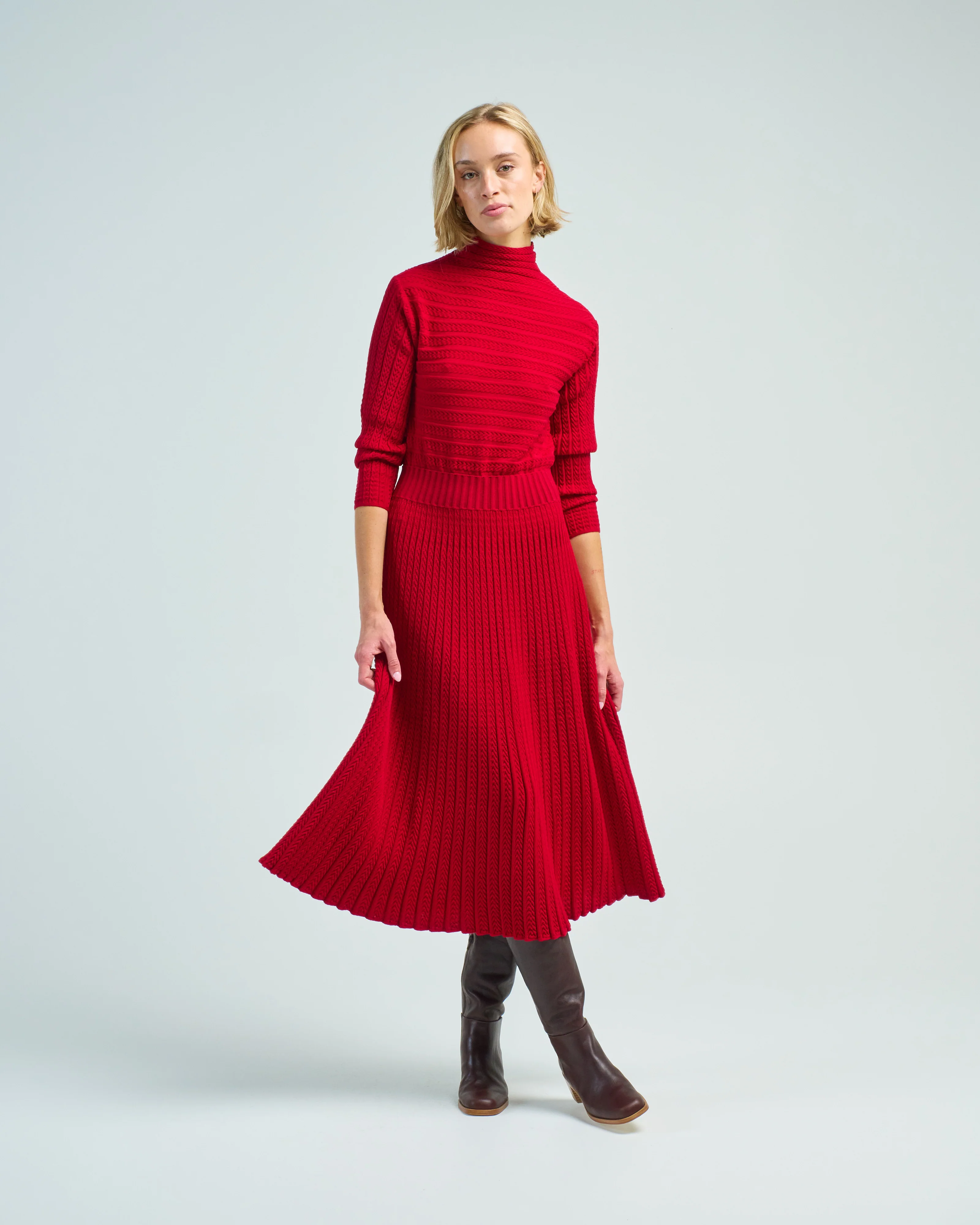 laurence 2 chevron long sleeve dress - Image 3