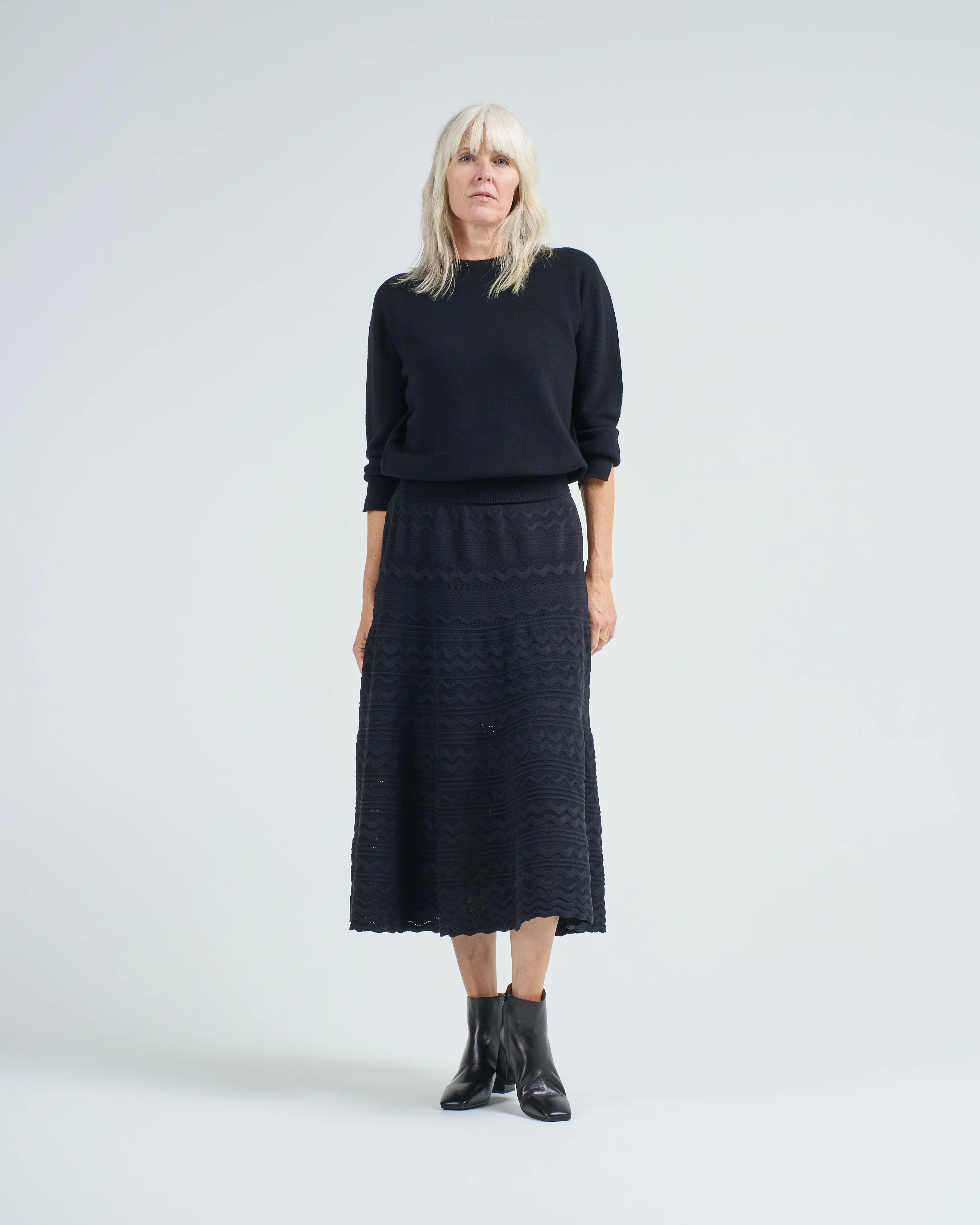 long sleeve jewelneck sweater - Image 2