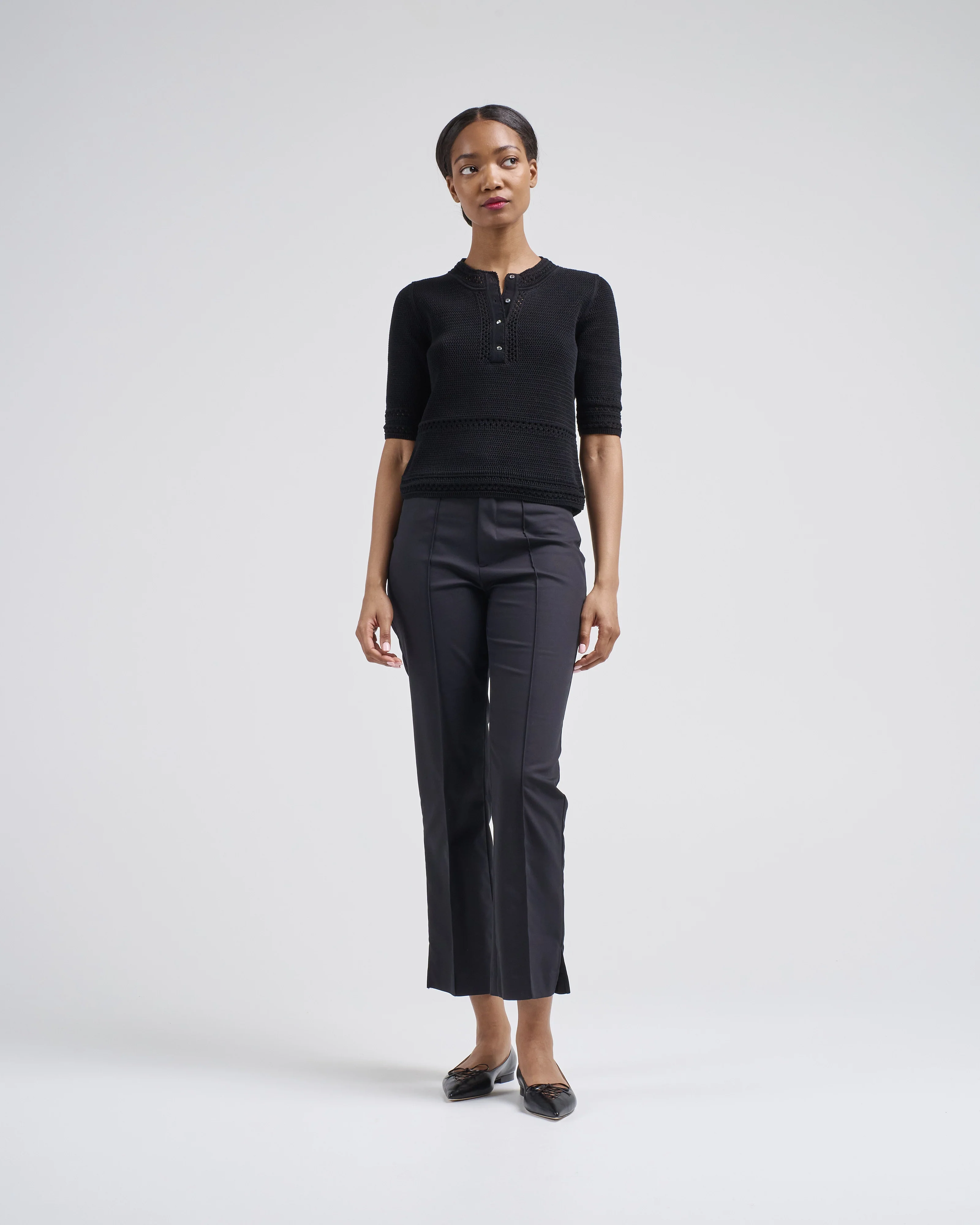 macrame stitch elbow knit top - Image 2